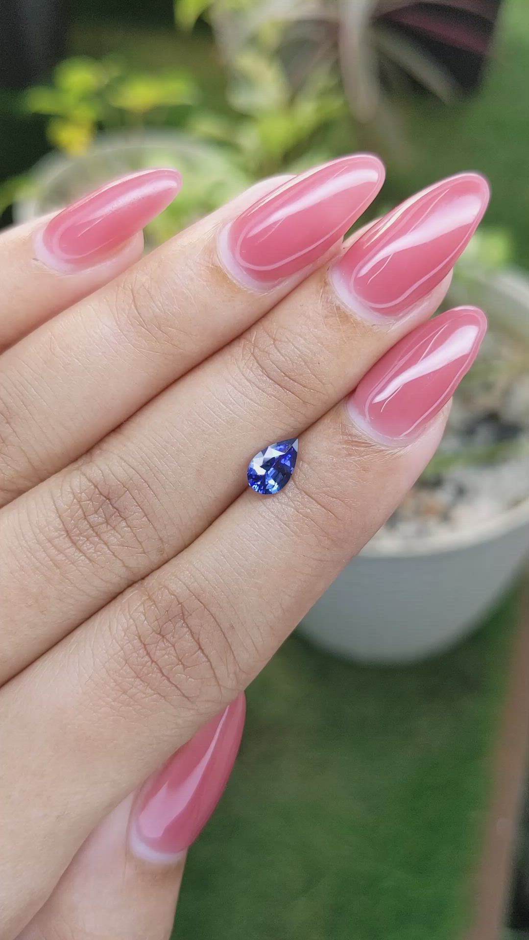 0.70 Ct. Blue Sapphire from Ceylon (Sri Lanka) Size Video