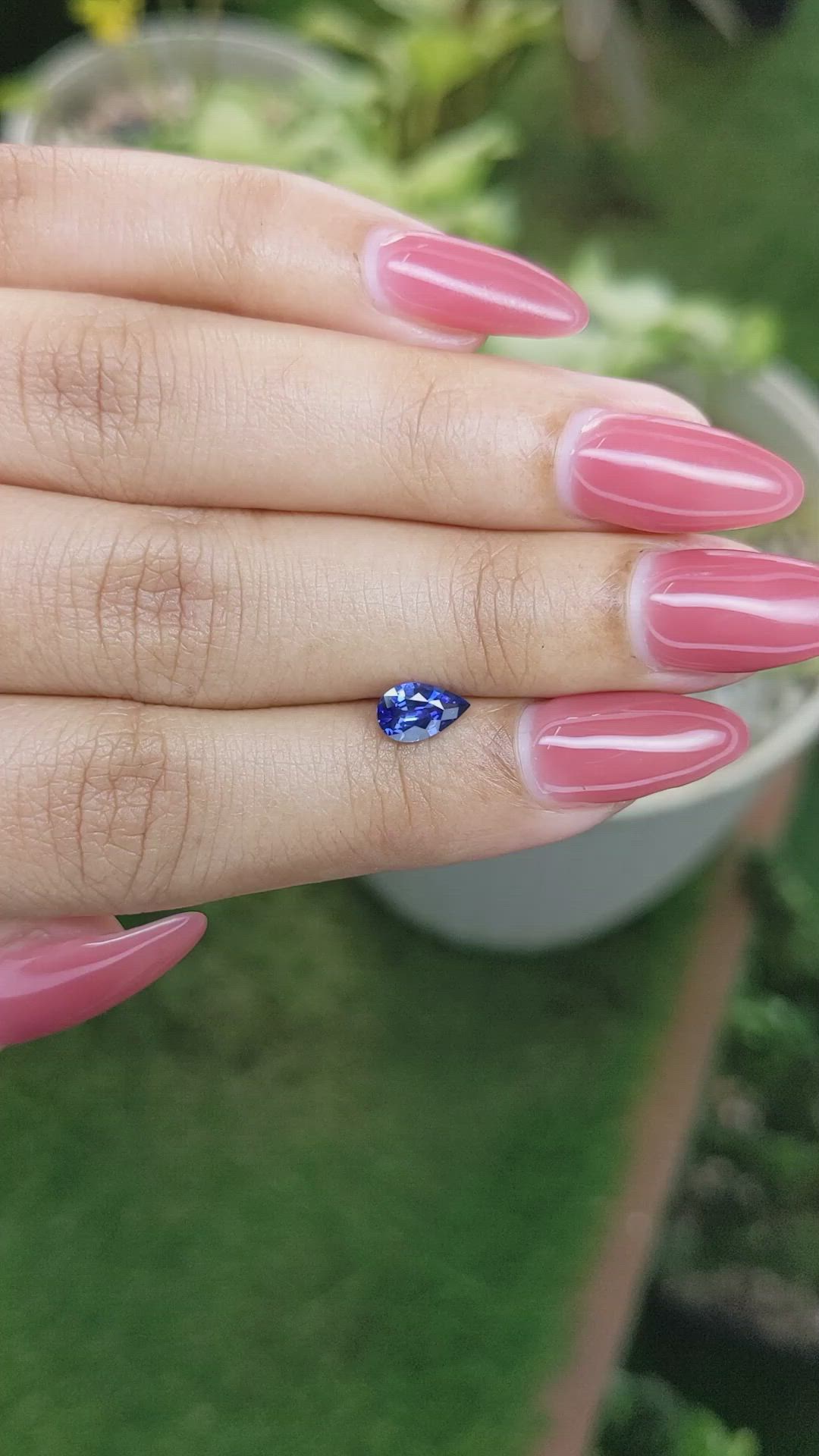 0.70 Ct. Blue Sapphire from Ceylon (Sri Lanka) Size Video