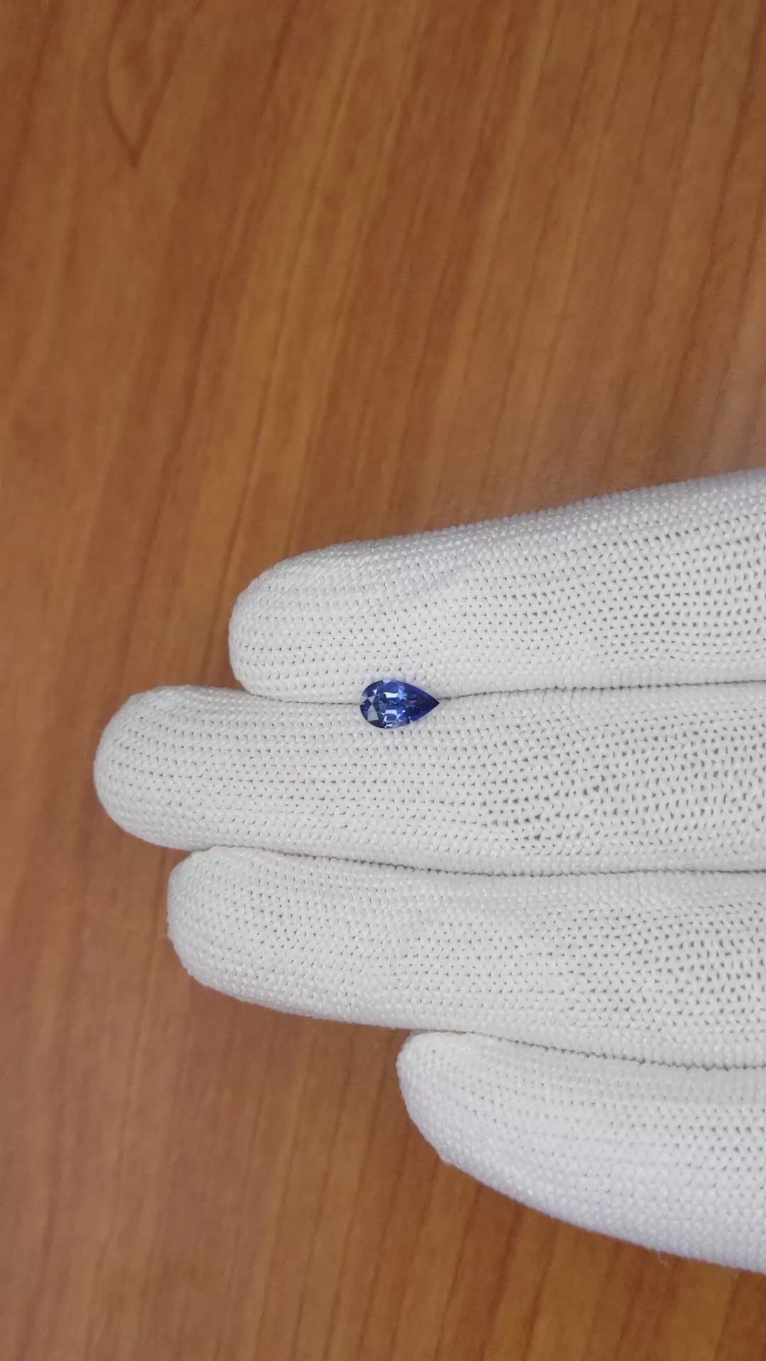 0.70 Ct. Blue Sapphire from Ceylon (Sri Lanka) Size Video
