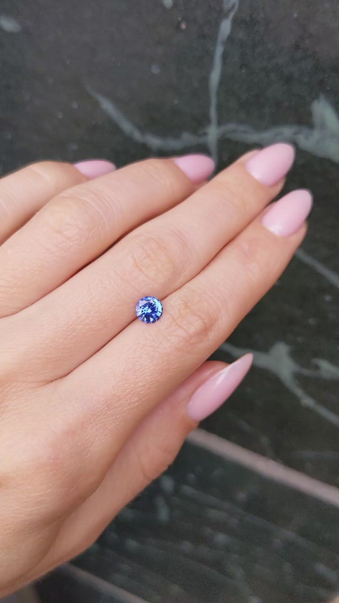 0.90 Ct. Blue Sapphire from Ceylon (Sri Lanka) Size Video