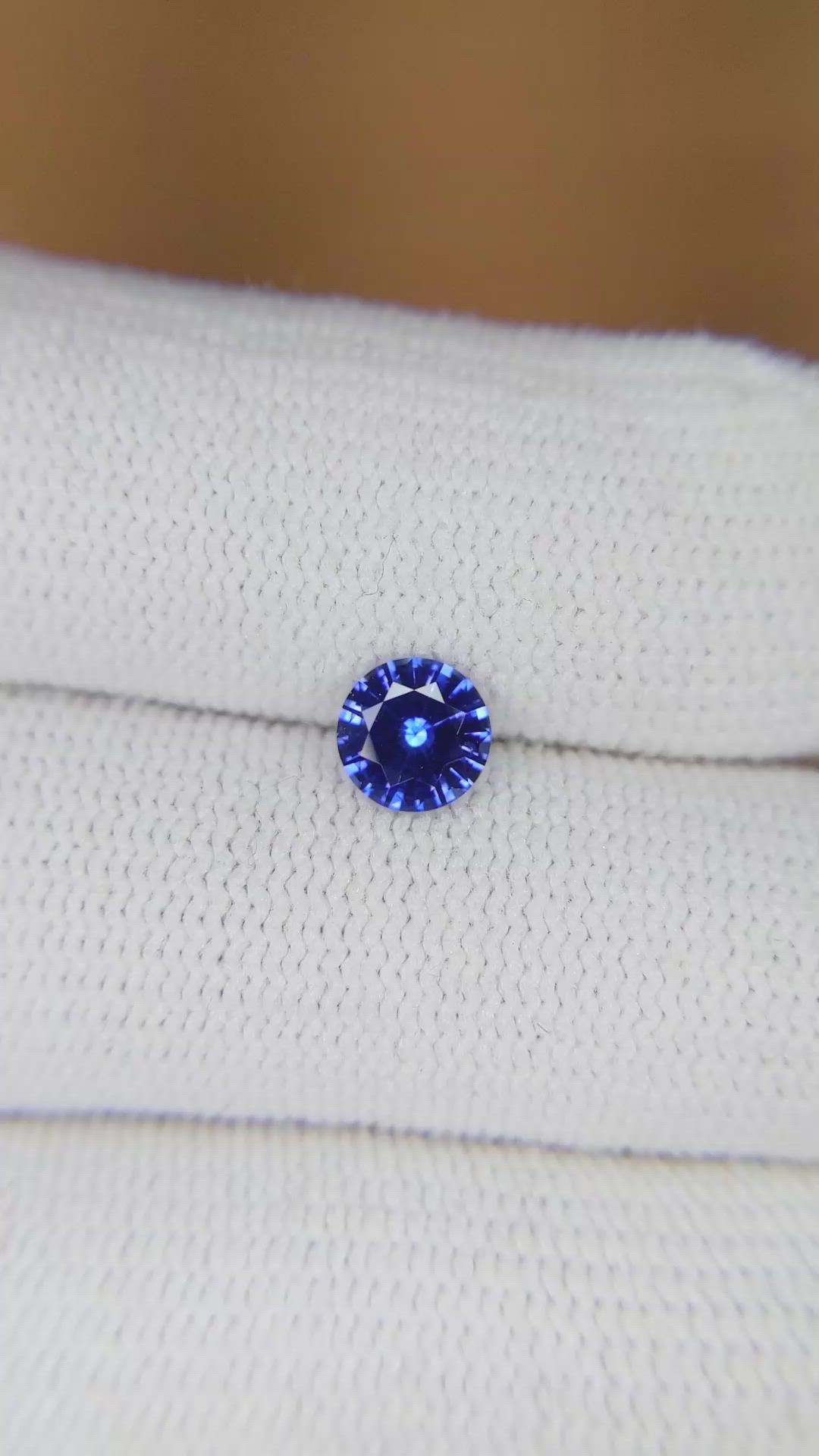0.67 Ct. Blue Sapphire from Ceylon (Sri Lanka) Size Video
