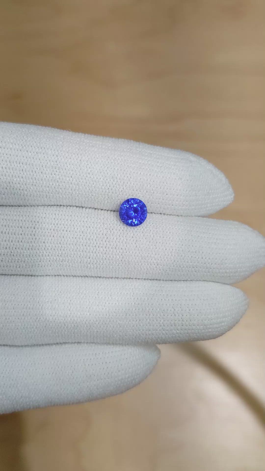 1.22 Ct. Blue Sapphire from Ceylon (Sri Lanka) Size Video