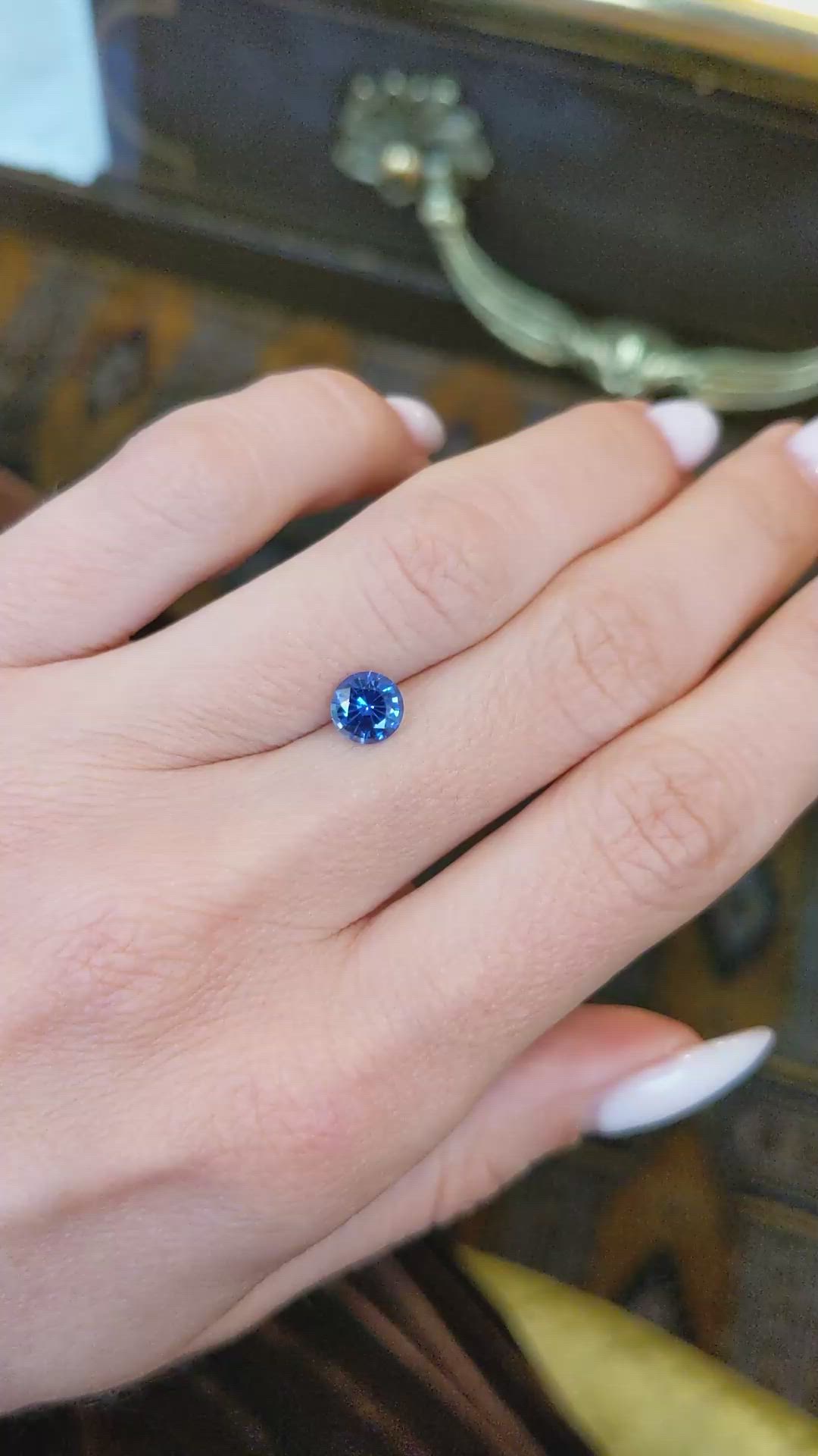 0.95 Ct. Blue Sapphire from Ceylon (Sri Lanka) Size Video