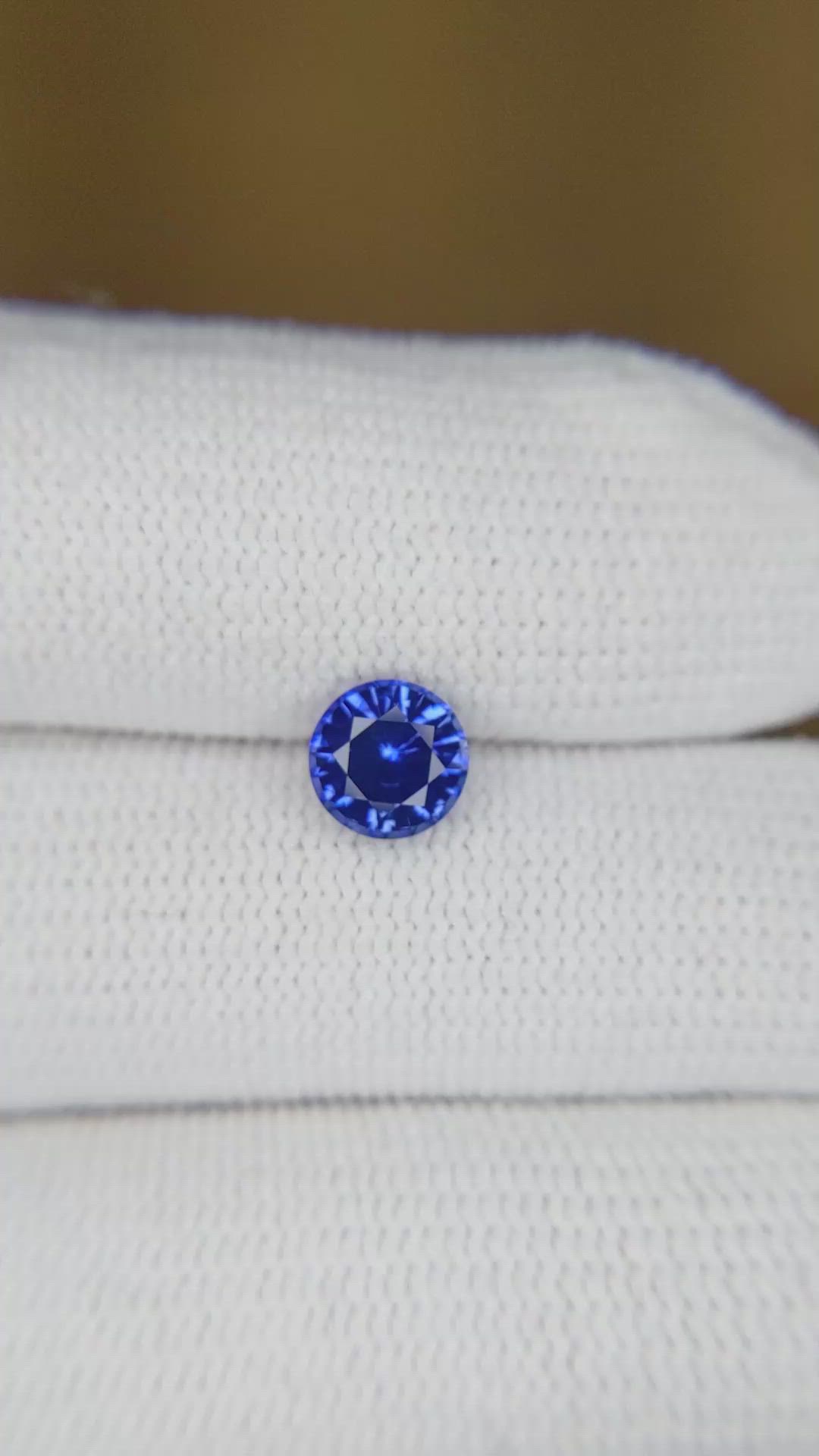 1.08 Ct. Blue Sapphire from Ceylon (Sri Lanka) Size Video