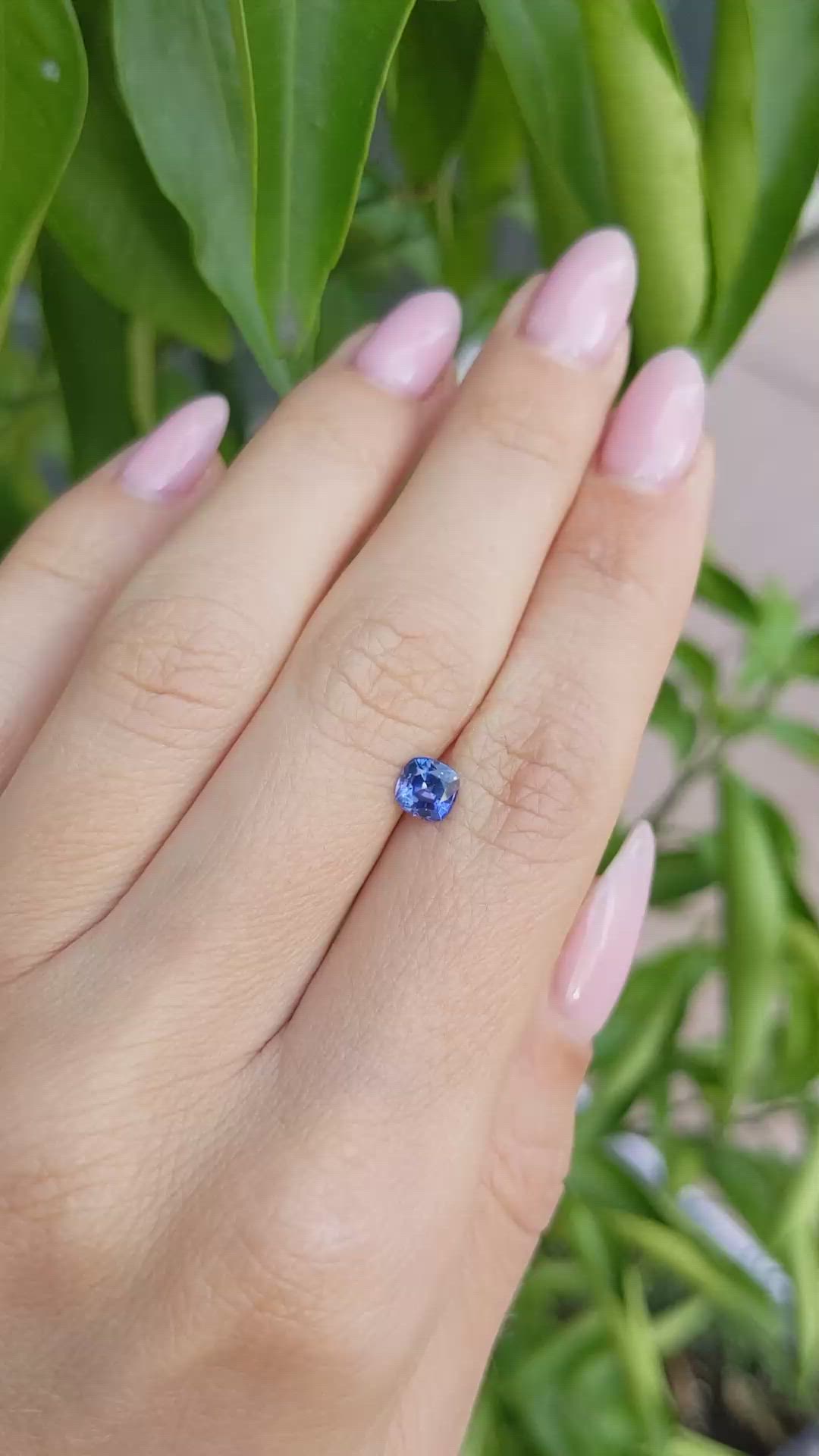 0.67 Ct. Blue Sapphire from Ceylon (Sri Lanka) Size Video