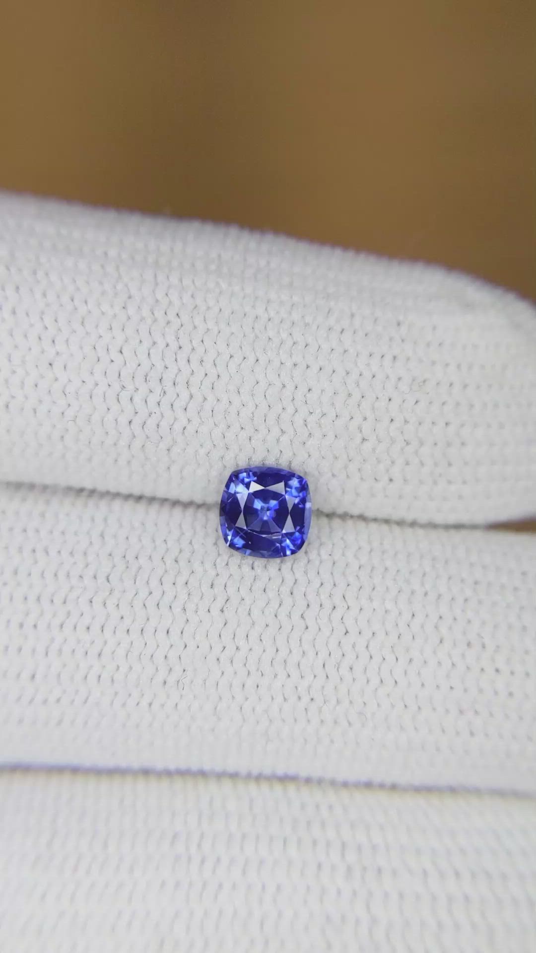 0.67 Ct. Blue Sapphire from Ceylon (Sri Lanka) Size Video