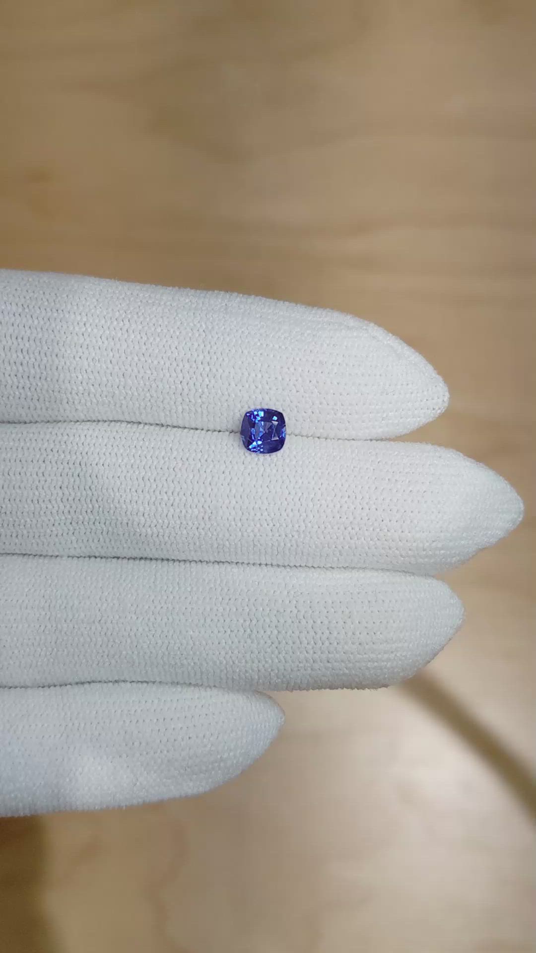 0.67 Ct. Blue Sapphire from Ceylon (Sri Lanka) Size Video
