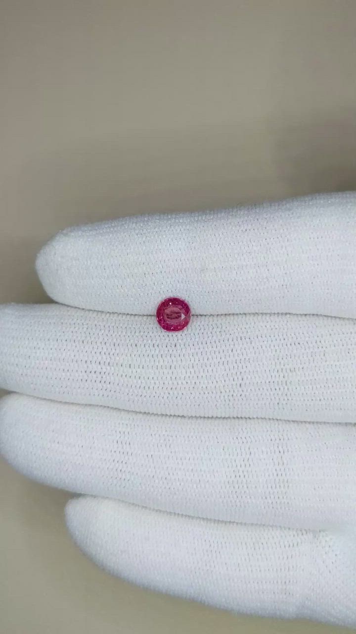 0.77 Ct. Pink Sapphire from Thailand Size Video