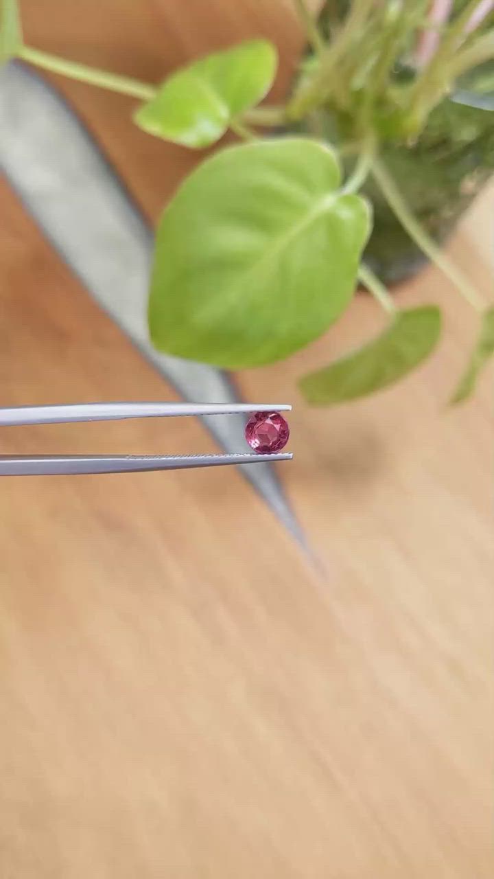 0.77 Ct. Pink Sapphire from Thailand Size Video