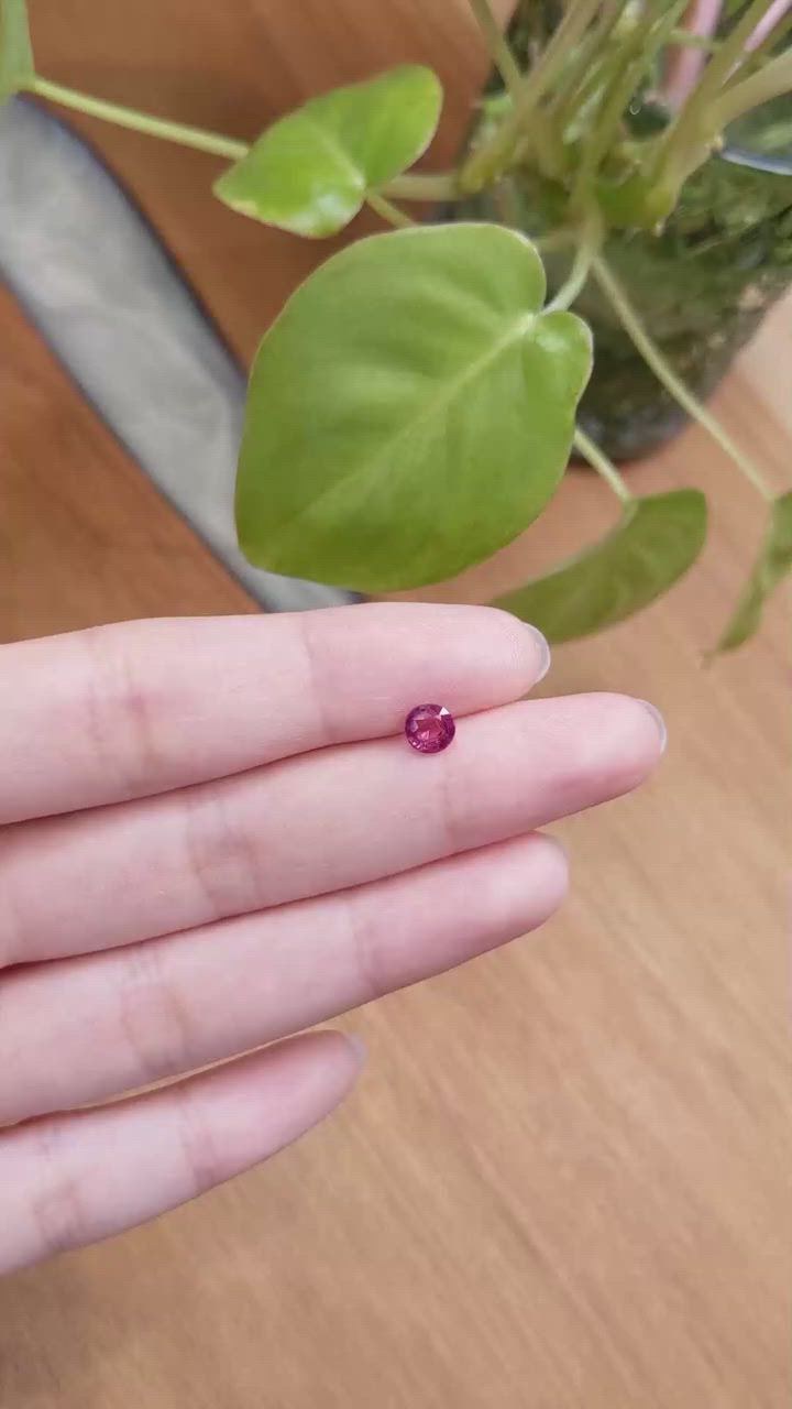 0.77 Ct. Pink Sapphire from Thailand Size Video
