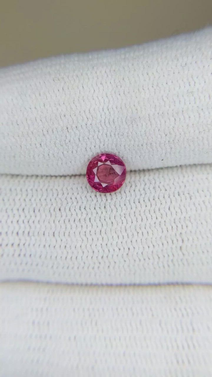 0.77 Ct. Pink Sapphire from Thailand Size Video