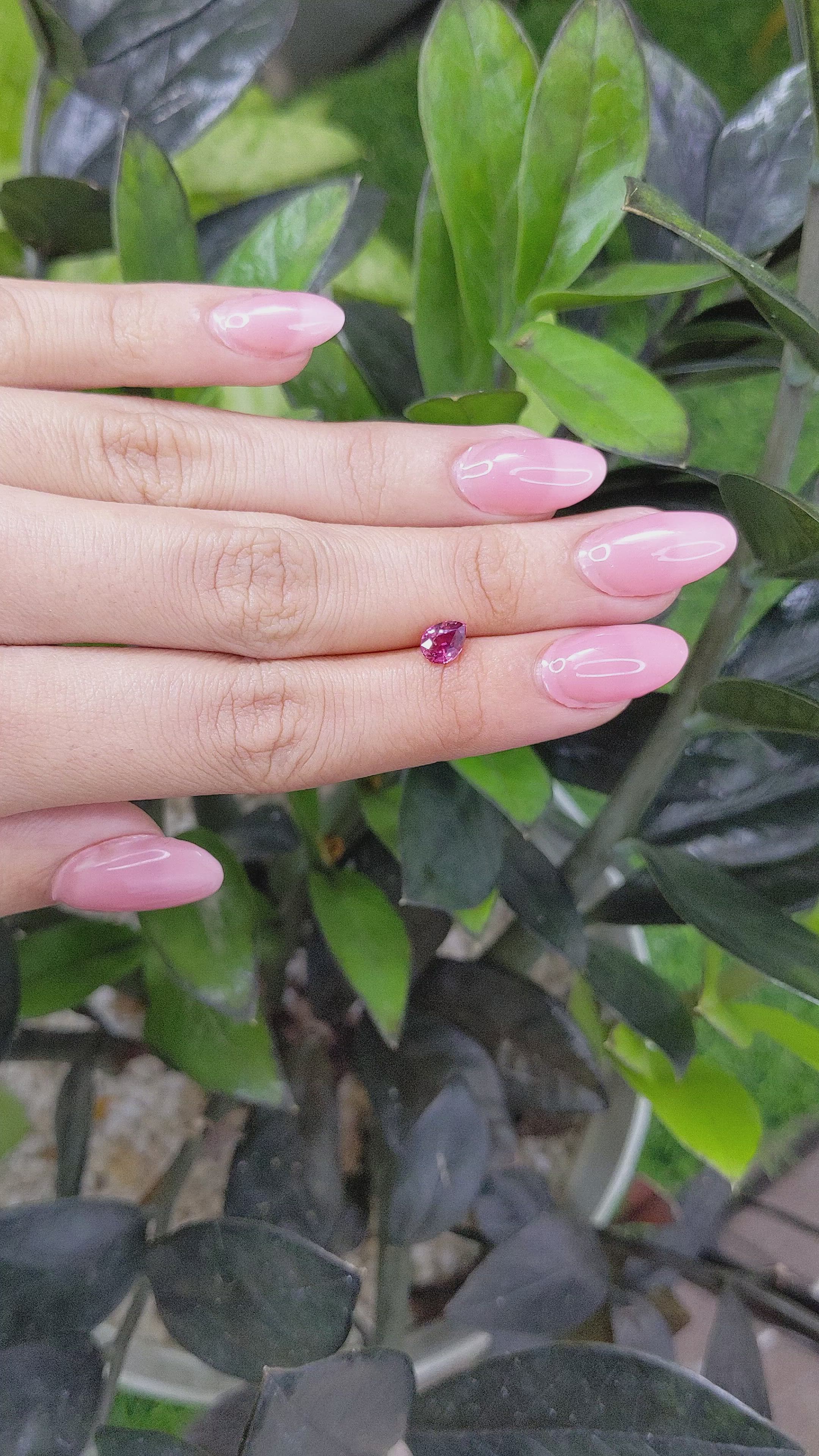 0.96 Ct. Pink Sapphire from Ceylon (Sri Lanka) Size Video