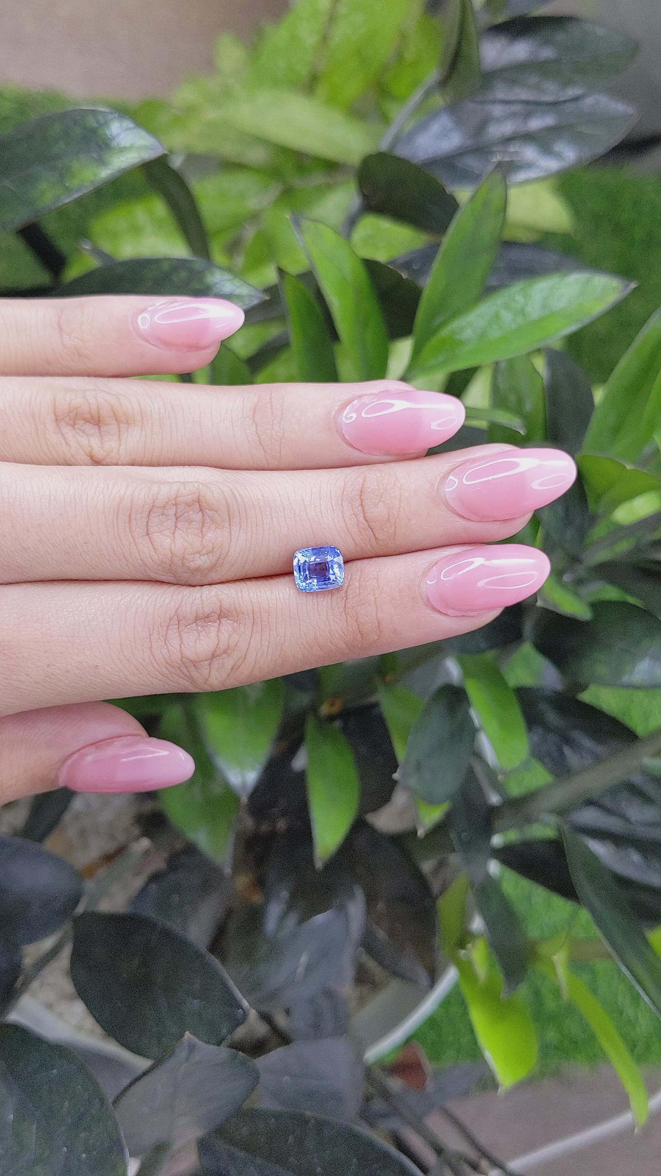 2.58 Ct. Blue Sapphire from Ceylon (Sri Lanka) Size Video