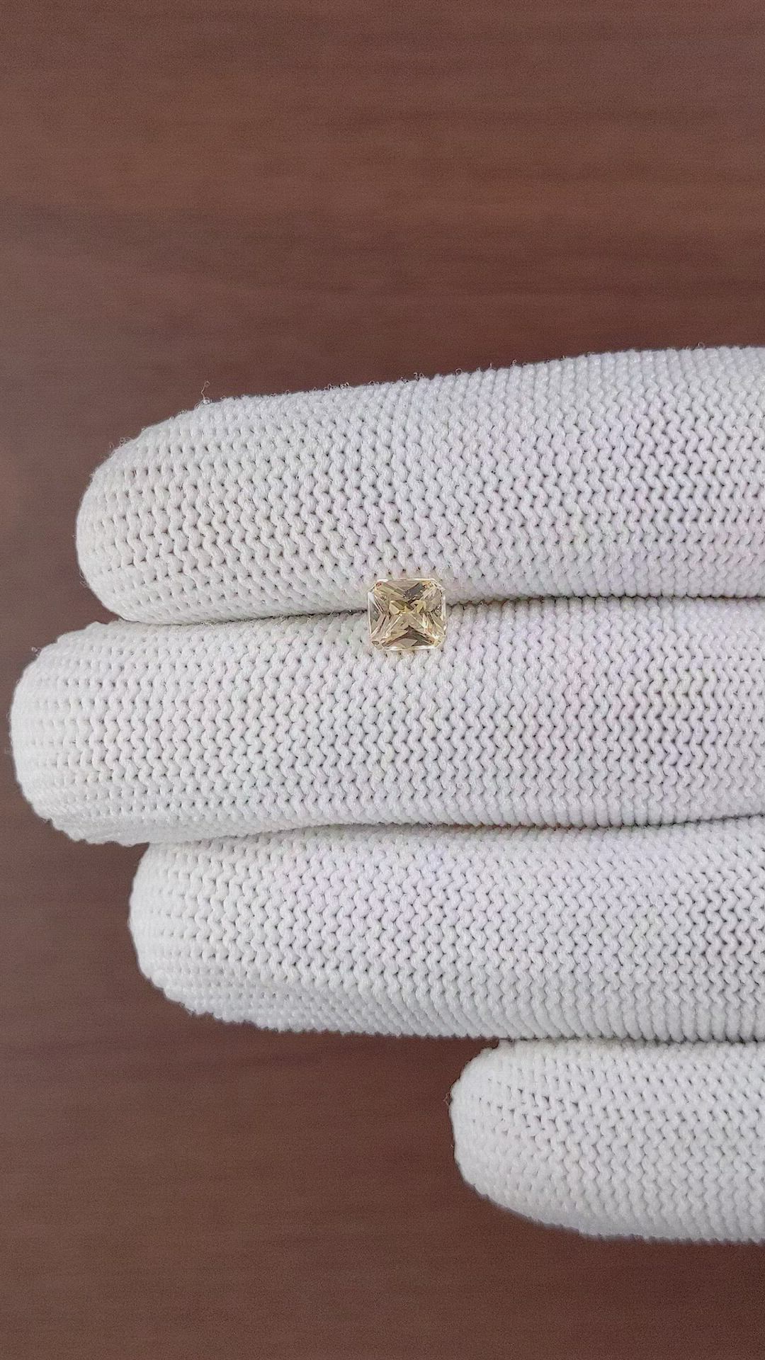 1.07 Ct. Peach Sapphire from Ceylon (Sri Lanka) Size Video