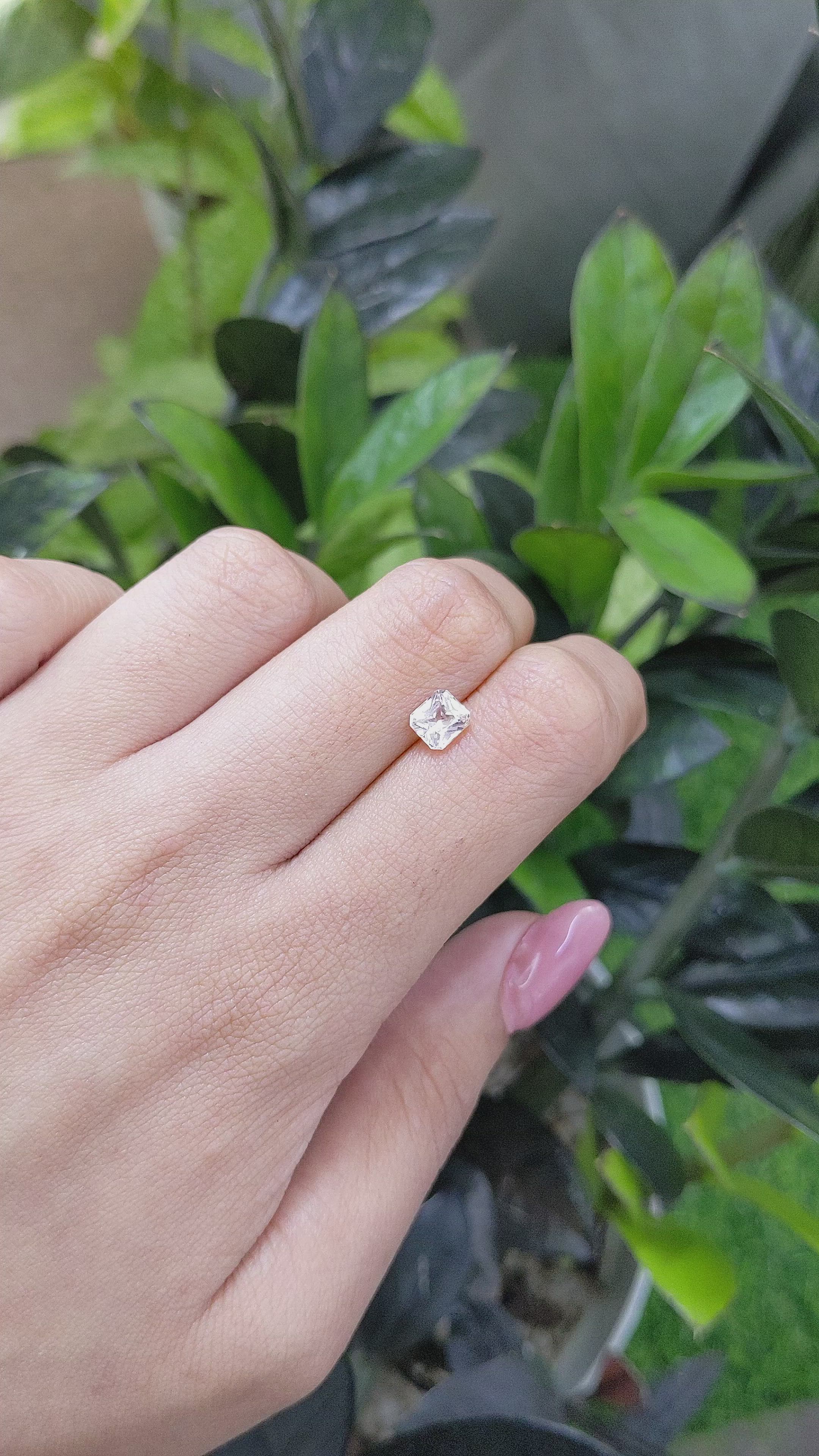 1.07 Ct. Peach Sapphire from Ceylon (Sri Lanka) Size Video