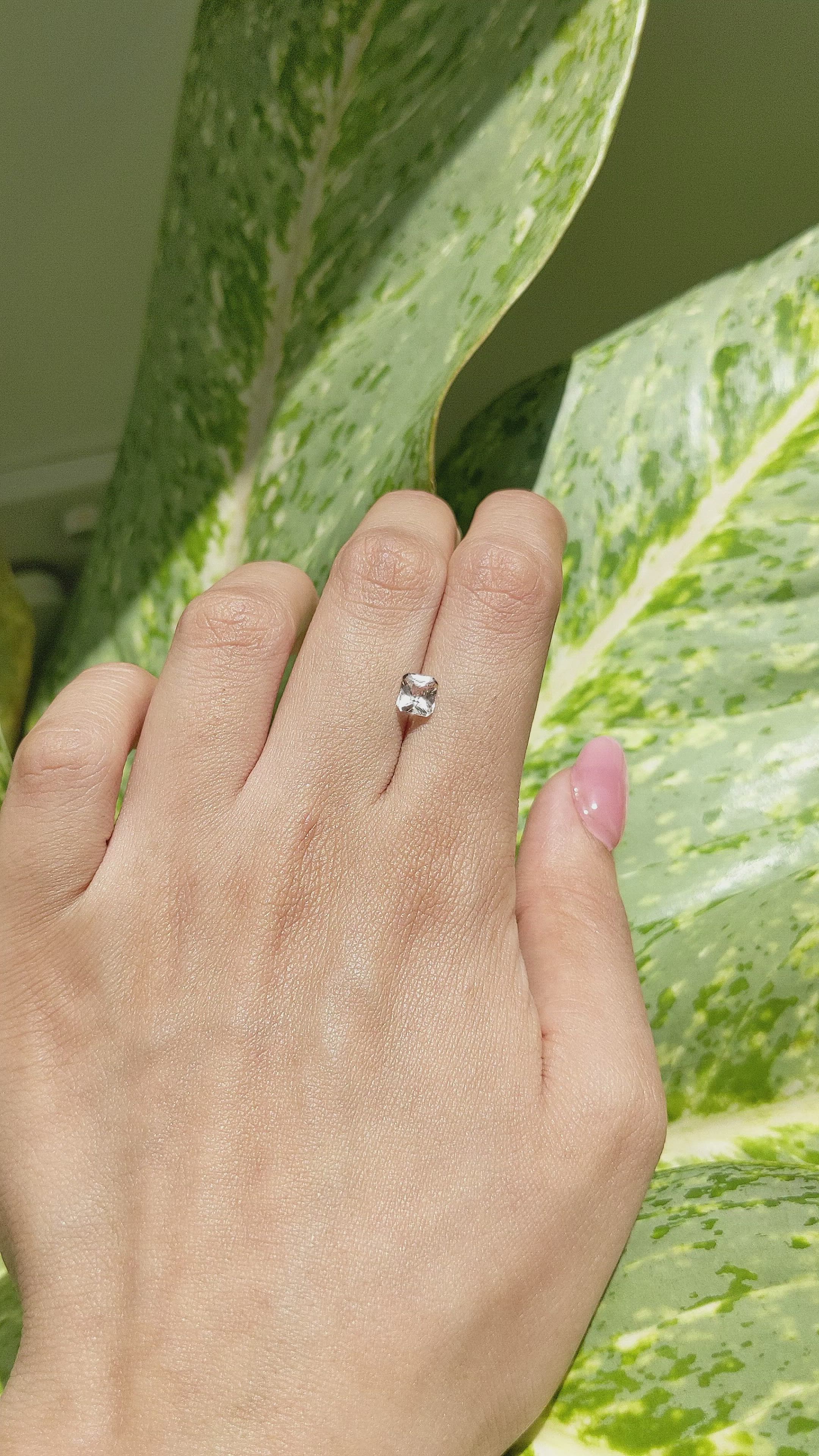 1.07 Ct. Peach Sapphire from Ceylon (Sri Lanka) Size Video