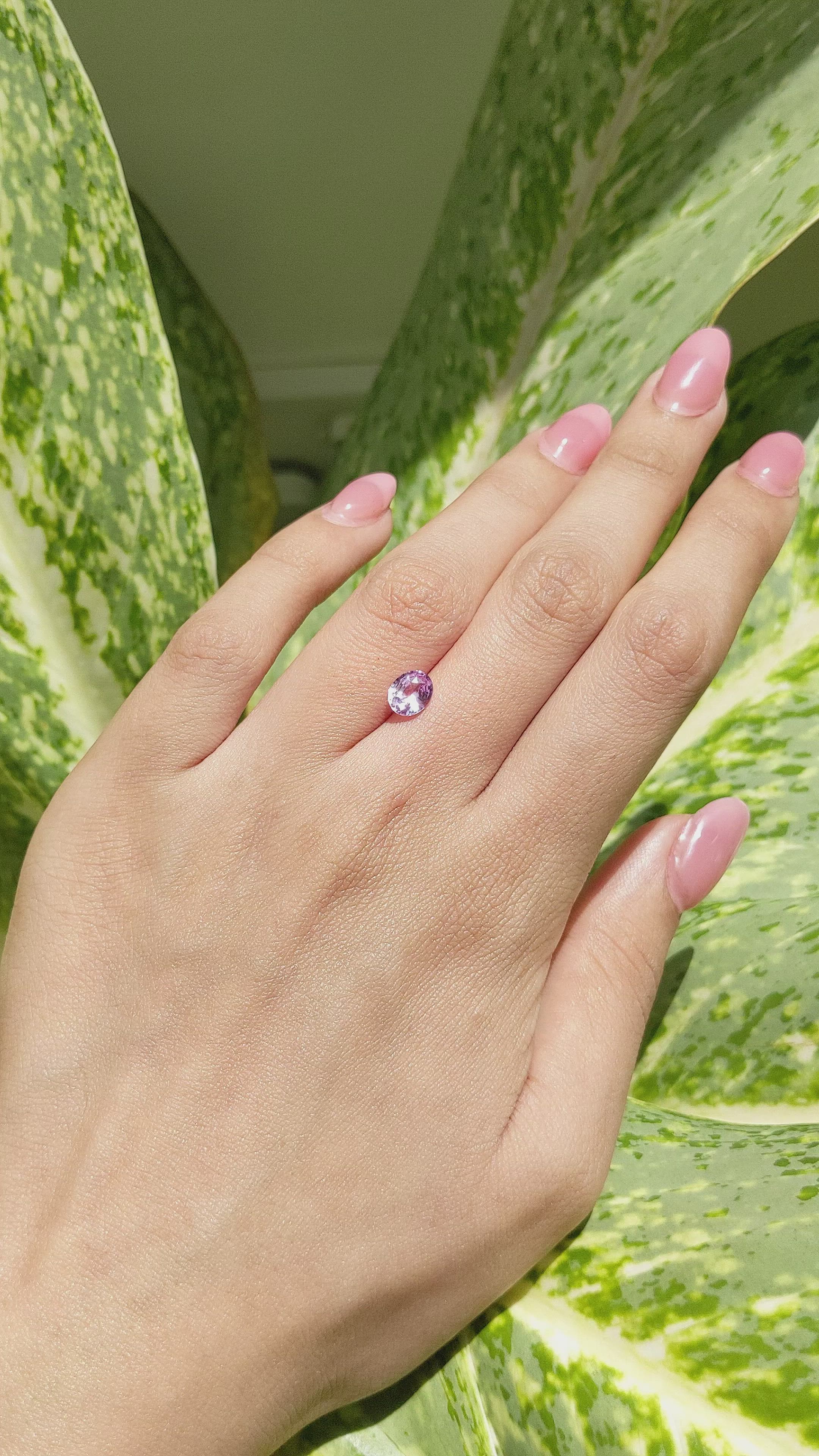 1.19 Ct. Pink Sapphire from Ceylon (Sri Lanka) Size Video