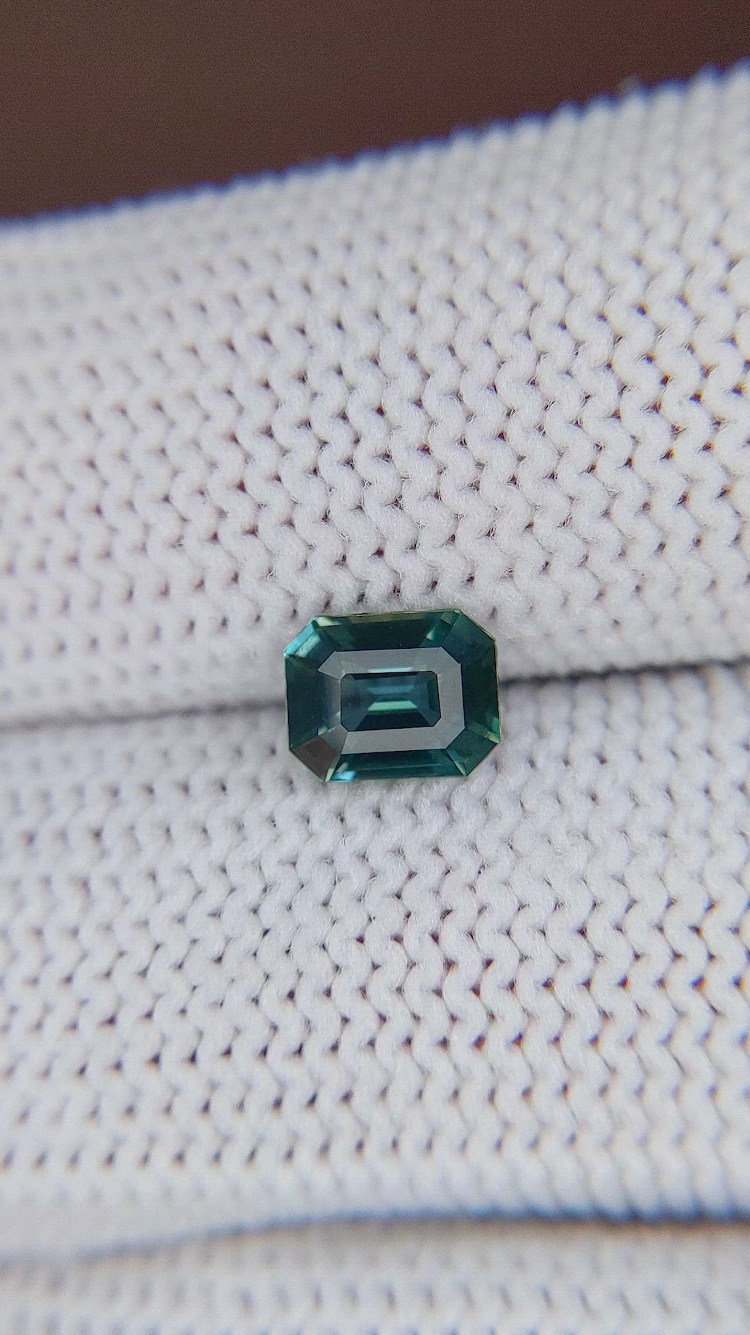 1.01 Ct. Bluish Green Sapphire from Madagascar Size Video
