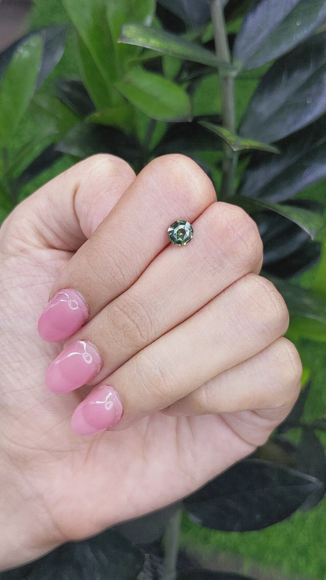 0.89 Ct. Green Sapphire from Madagascar Size Video