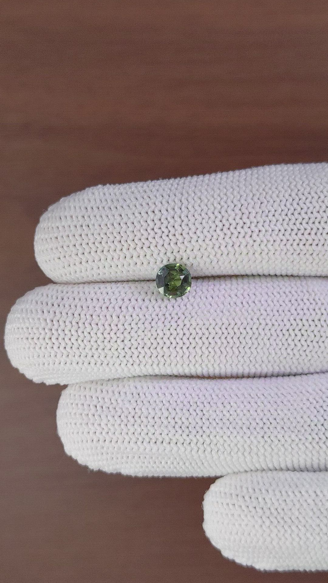0.89 Ct. Green Sapphire from Madagascar Size Video