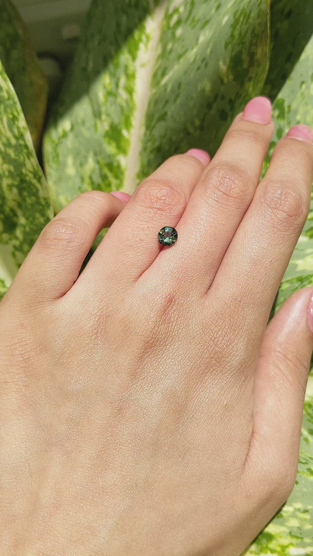 0.89 Ct. Green Sapphire from Madagascar Size Video