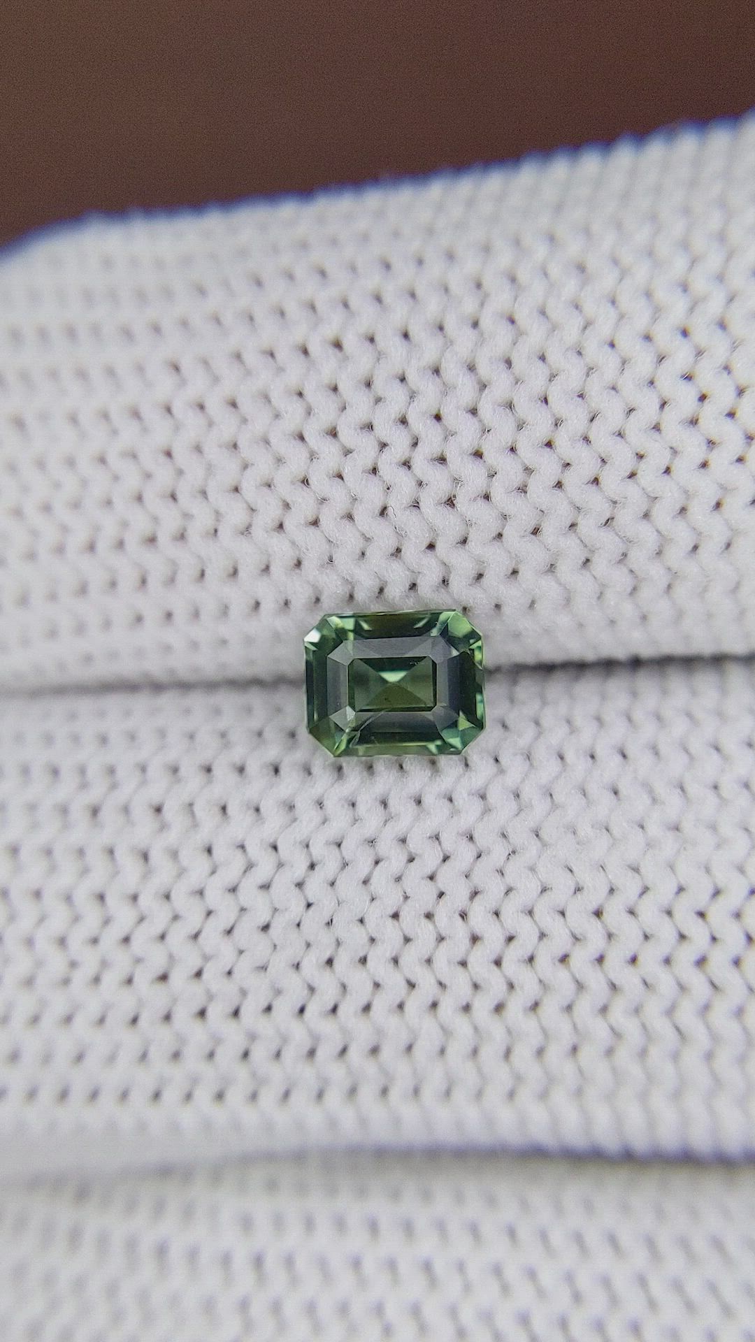 0.98 Ct. Bluish Green Sapphire from Madagascar Size Video