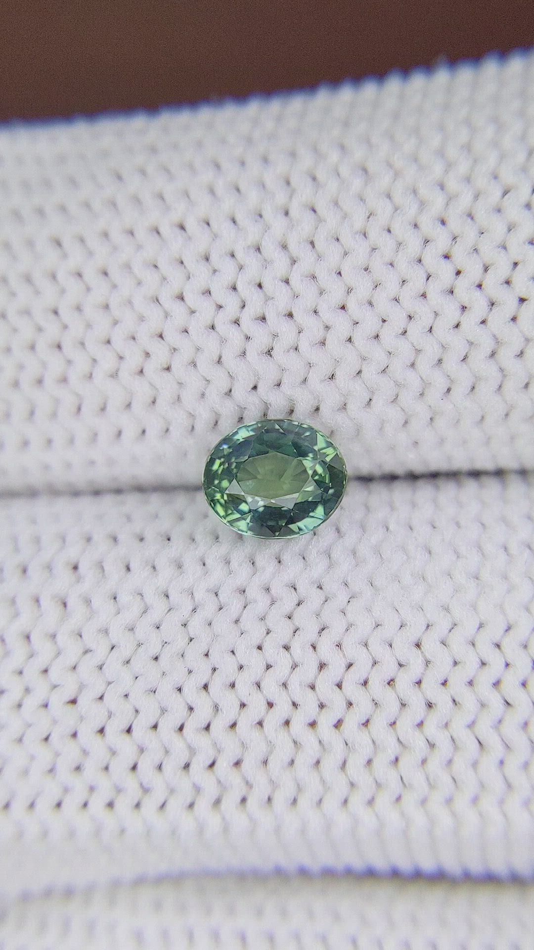 0.99 Ct. Bluish Green Sapphire from Madagascar Size Video