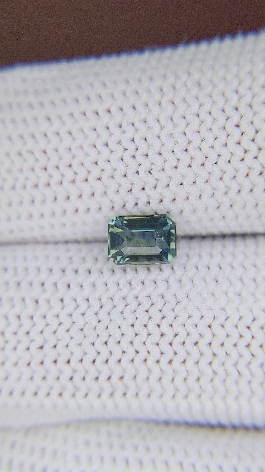 0.95 Ct. Bluish Green Sapphire from Madagascar Size Video
