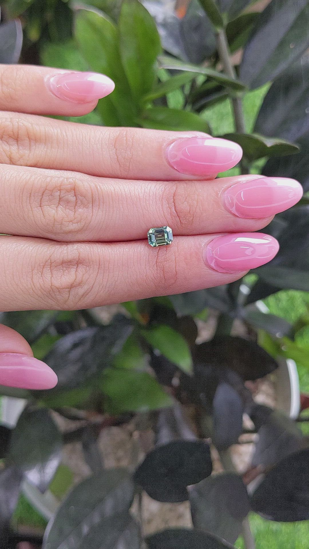1.05 Ct. Bluish Green Sapphire from Madagascar Size Video