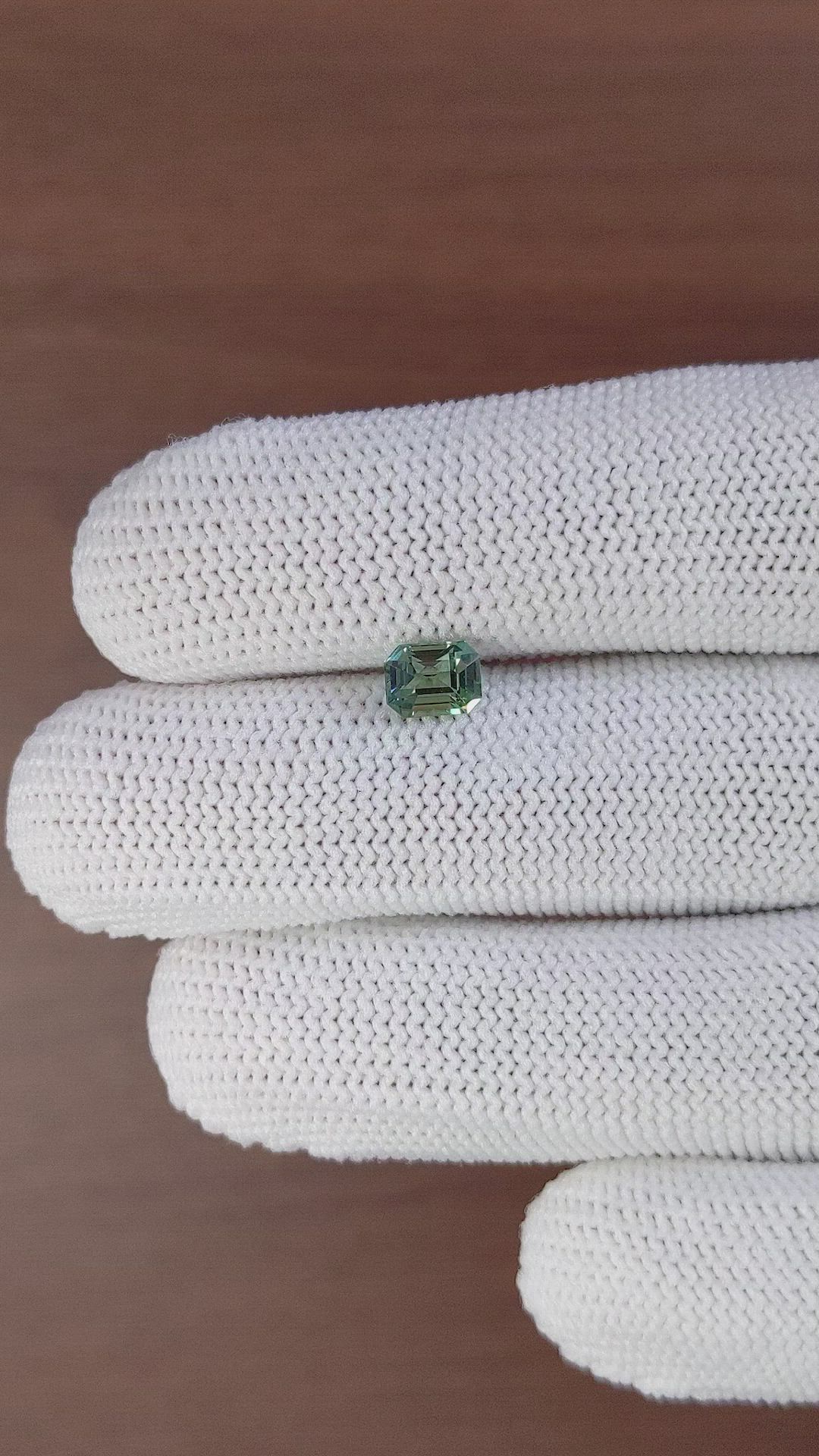 1.05 Ct. Bluish Green Sapphire from Madagascar Size Video
