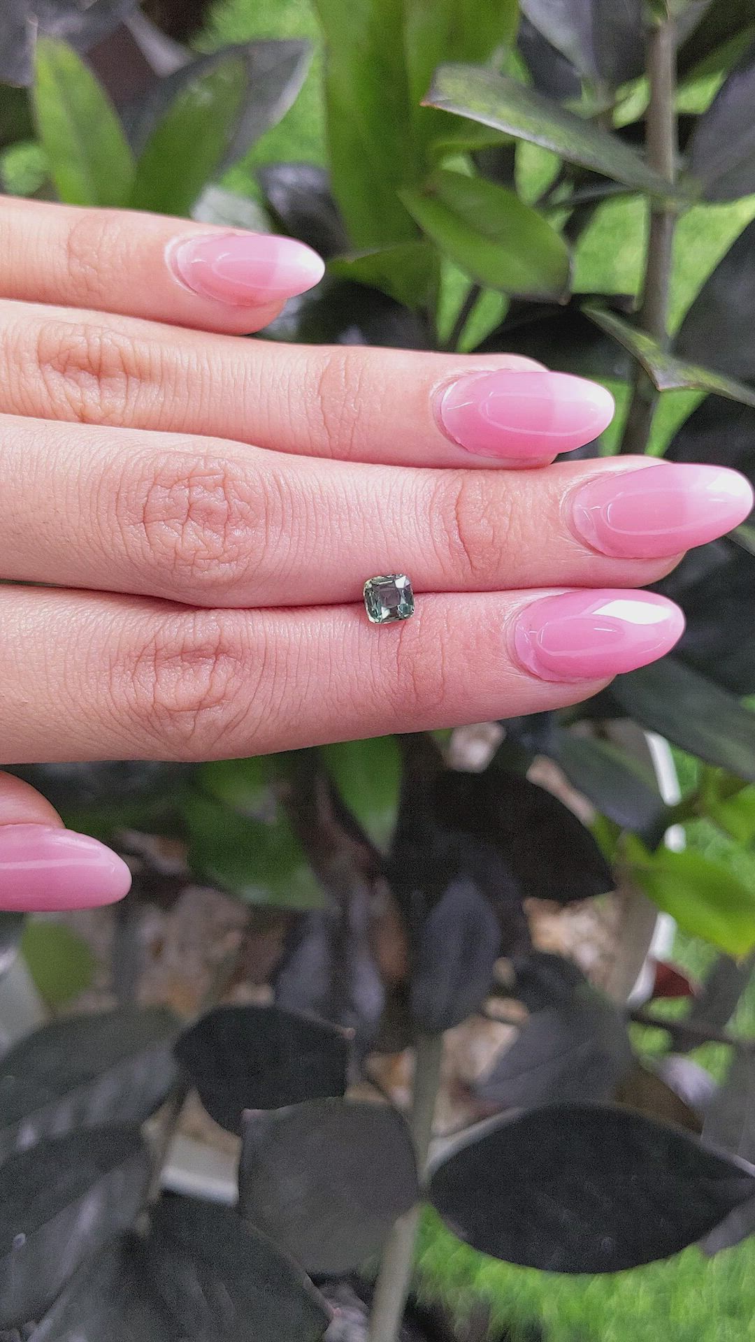 1.04 Ct. Green Sapphire from Madagascar Size Video