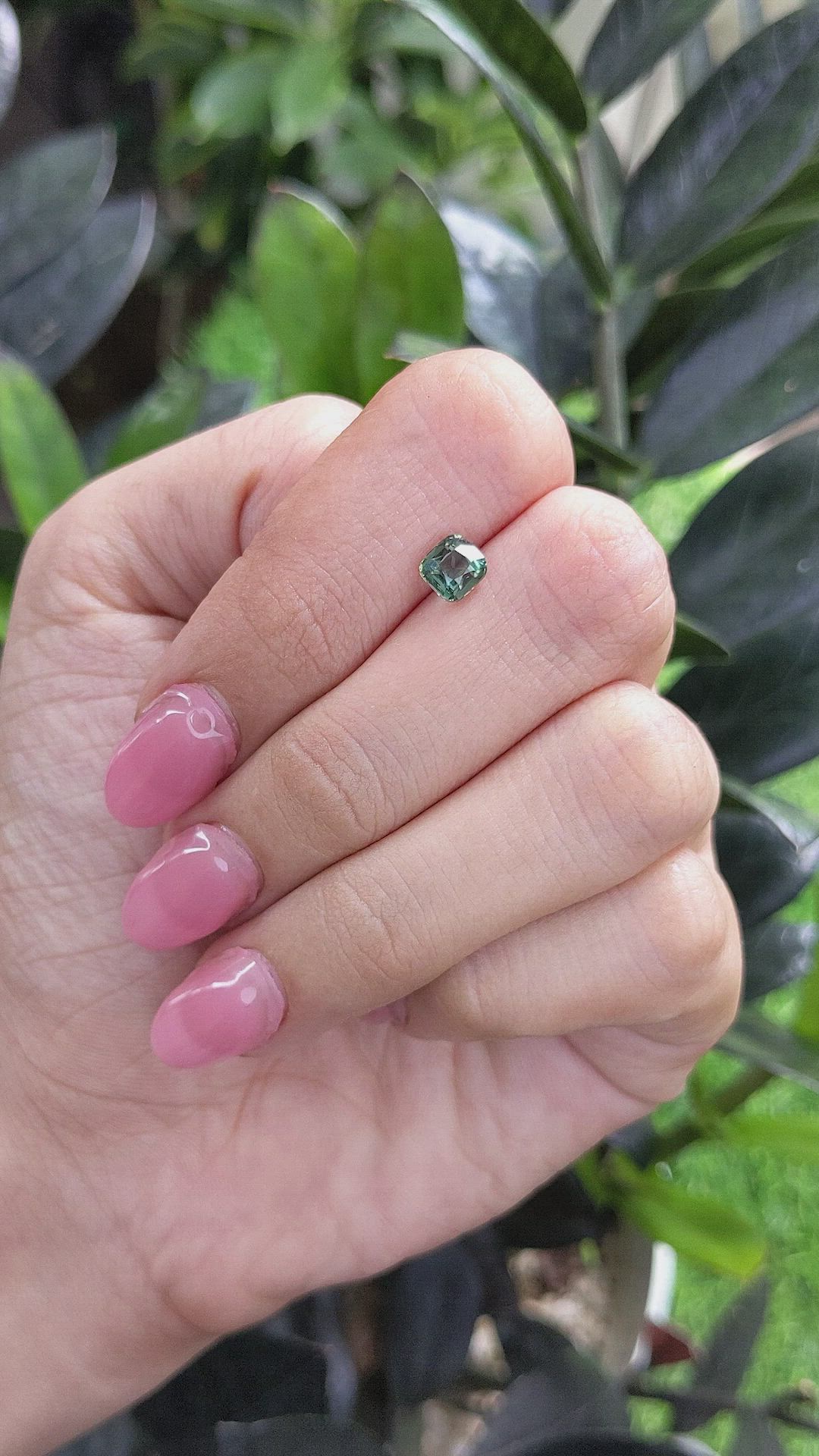 1.04 Ct. Green Sapphire from Madagascar Size Video