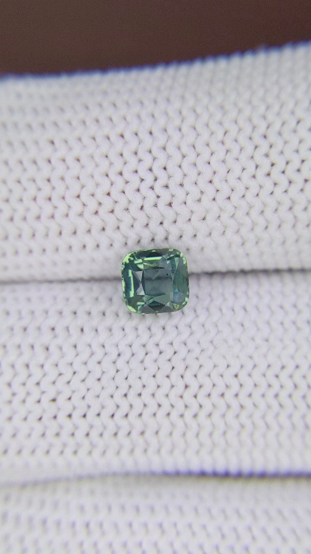 1.04 Ct. Green Sapphire from Madagascar Size Video