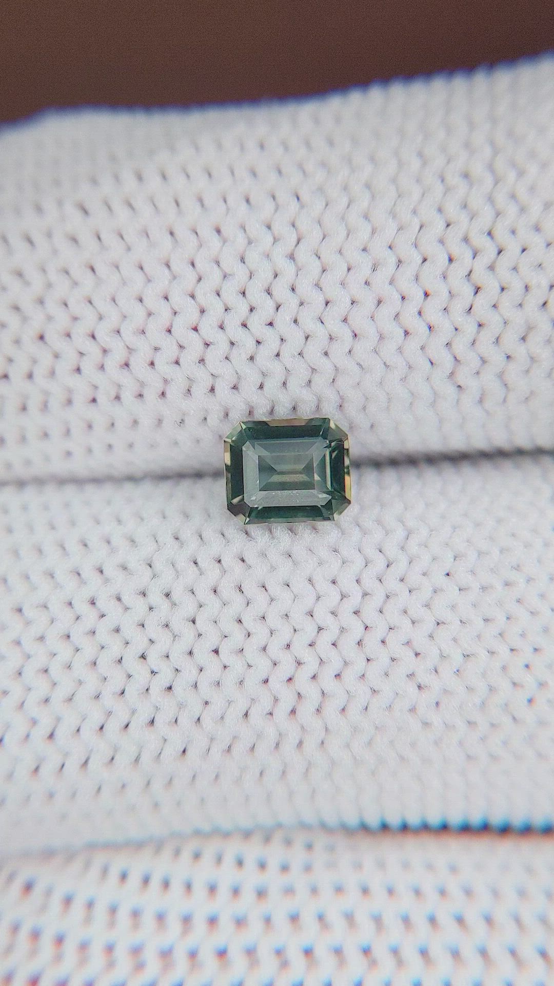 0.90 Ct. Bluish Green Sapphire from Madagascar Size Video