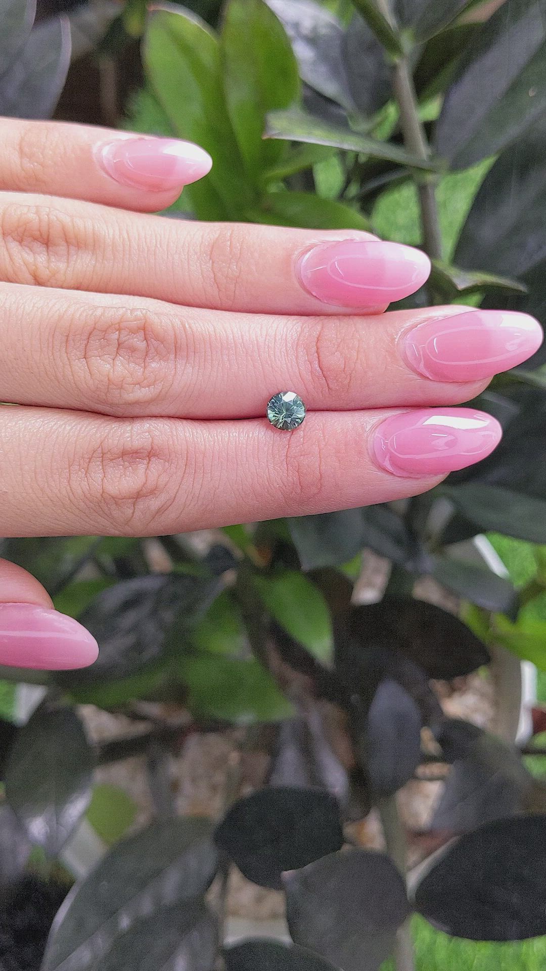 0.90 Ct. Bluish Green Sapphire from Madagascar Size Video
