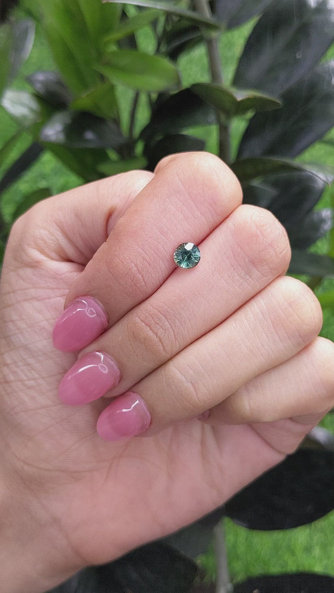 0.90 Ct. Bluish Green Sapphire from Madagascar Size Video