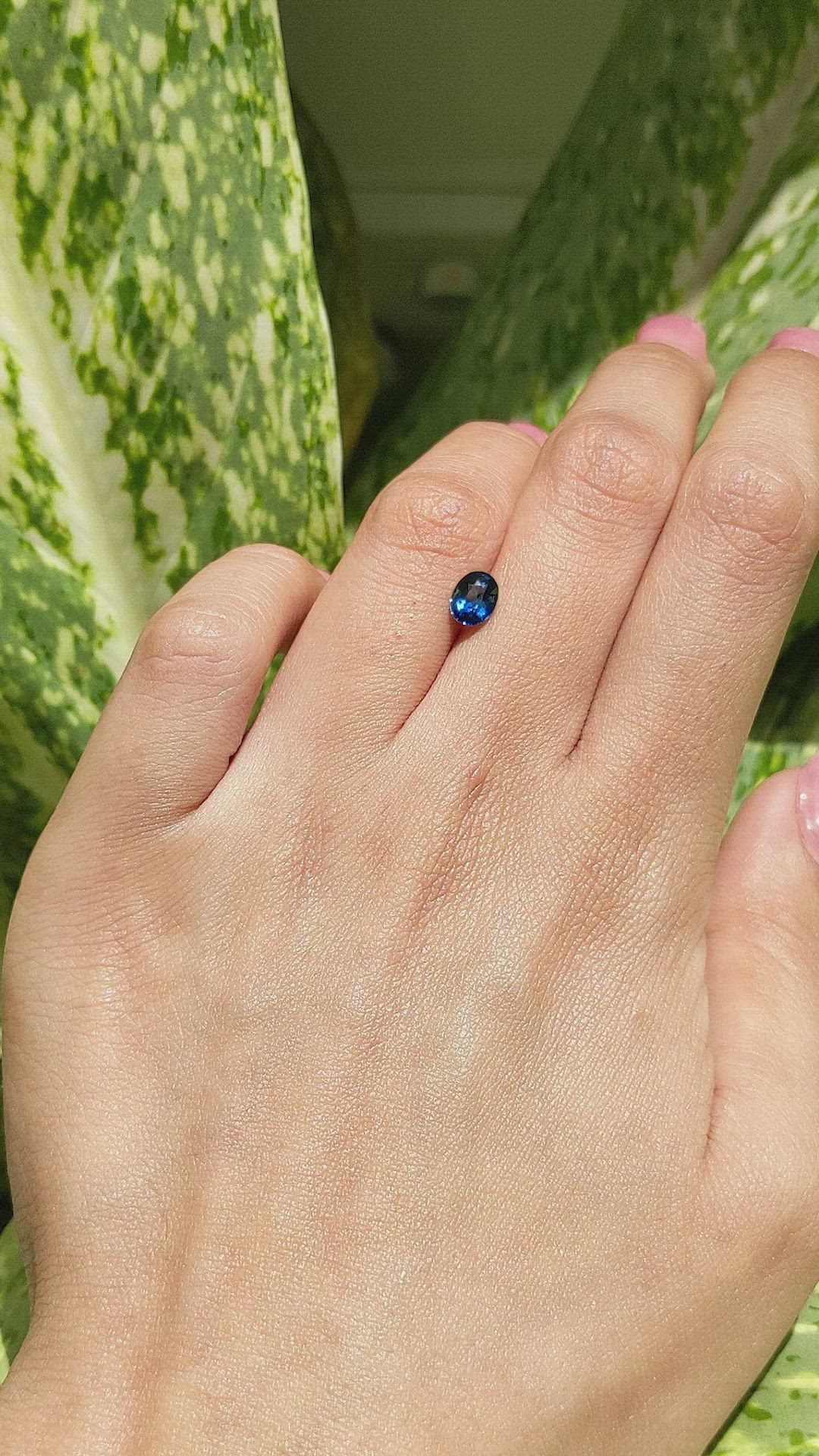 0.96 Ct. Greenish Blue Sapphire from Madagascar Size Video