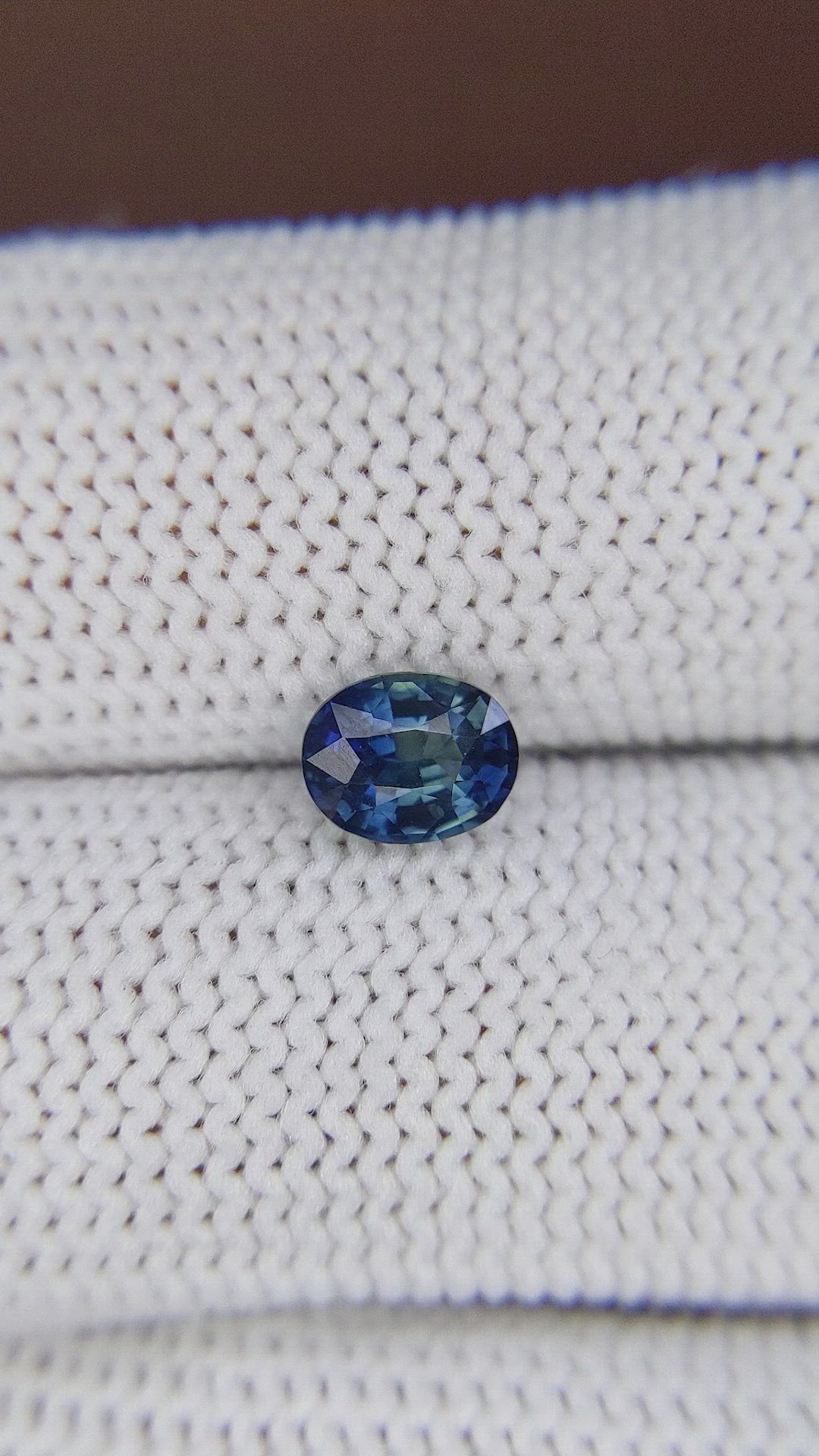0.96 Ct. Greenish Blue Sapphire from Madagascar Size Video
