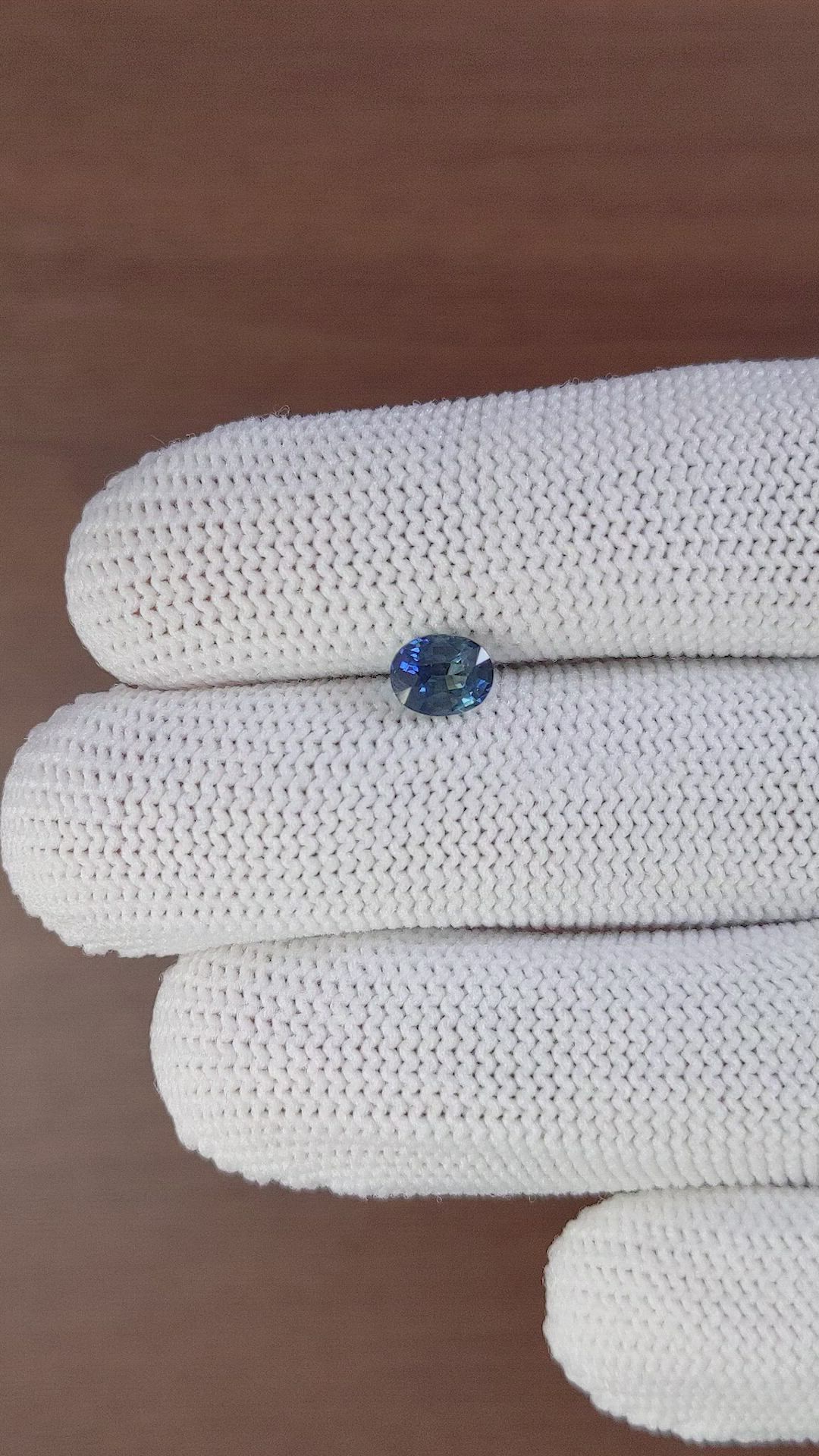 0.96 Ct. Greenish Blue Sapphire from Madagascar Size Video
