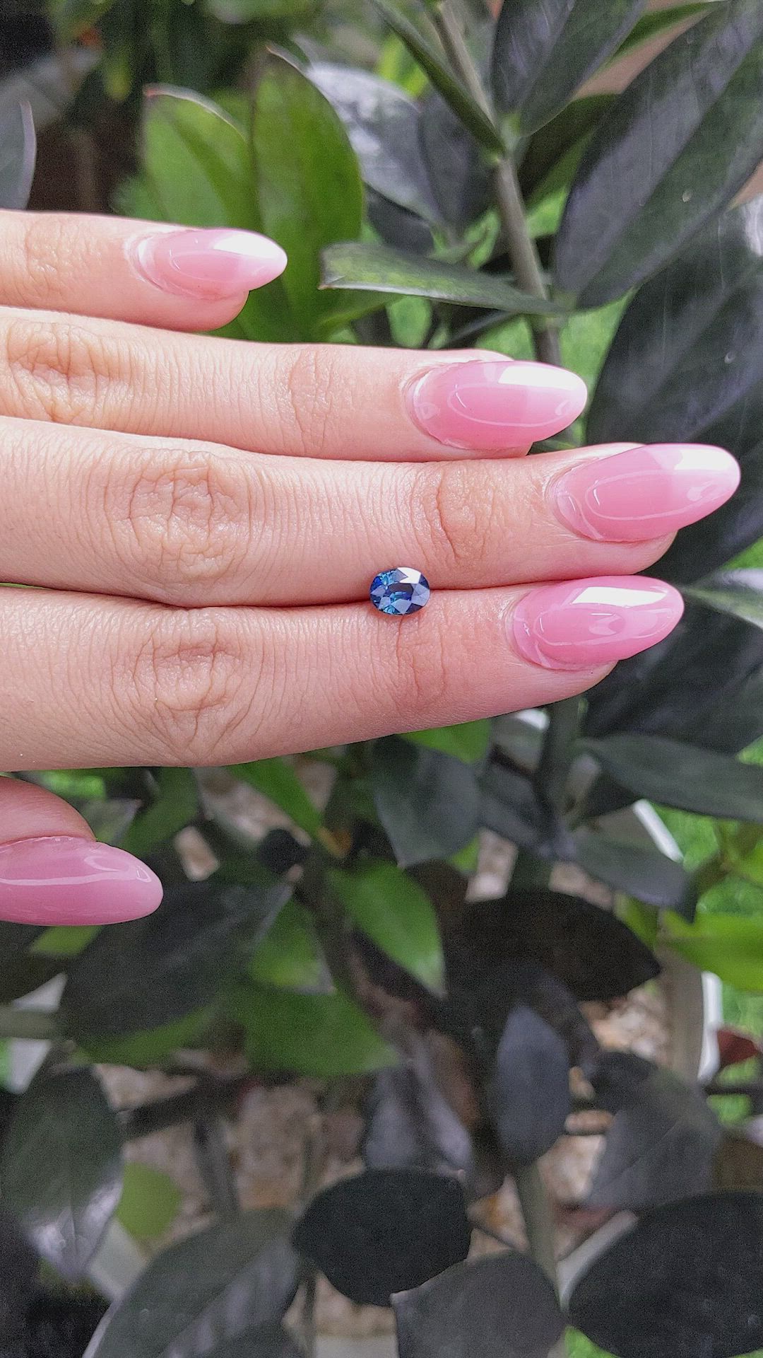 0.96 Ct. Greenish Blue Sapphire from Madagascar Size Video