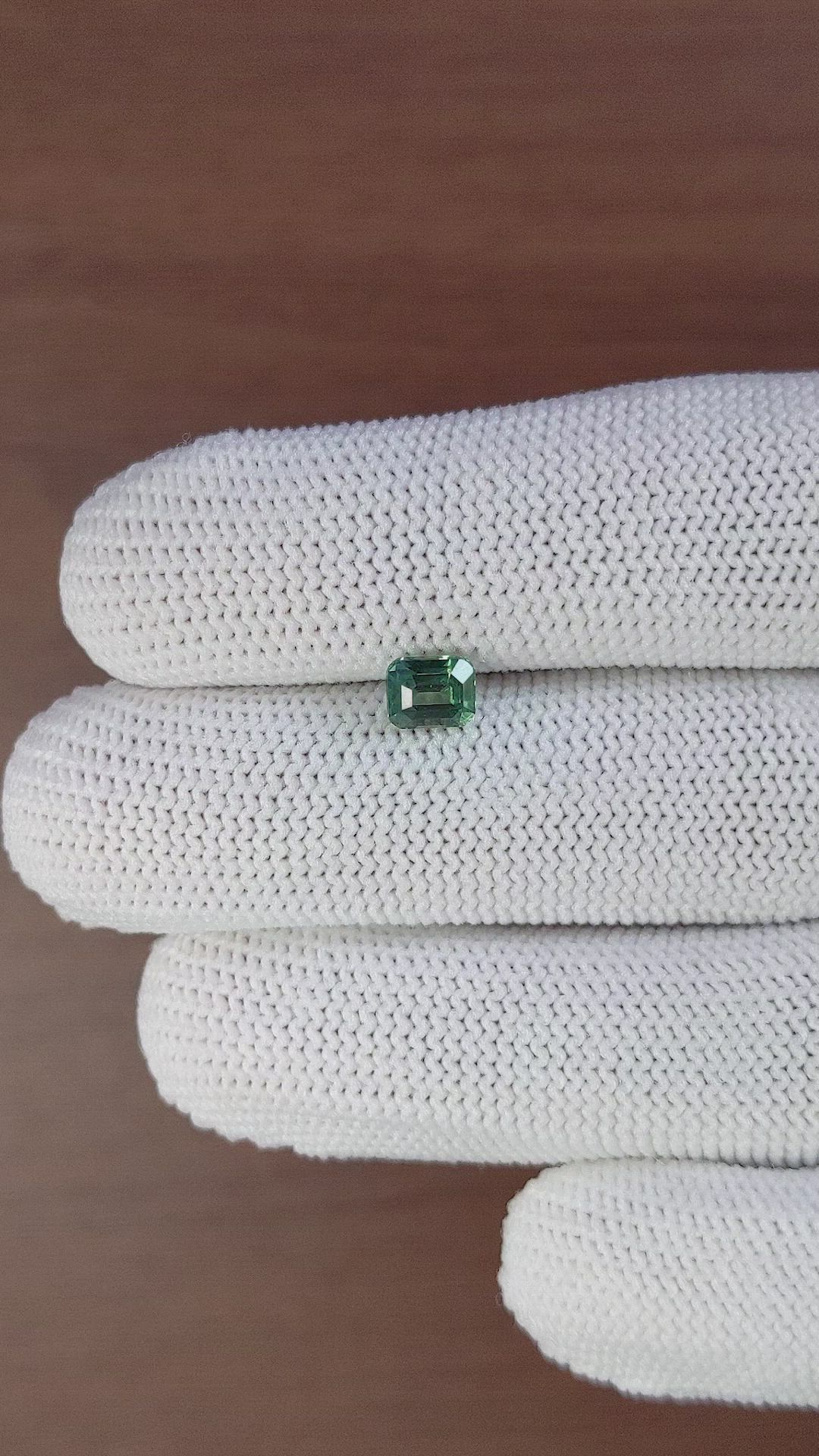1.01 Ct. Green Sapphire from Madagascar Size Video