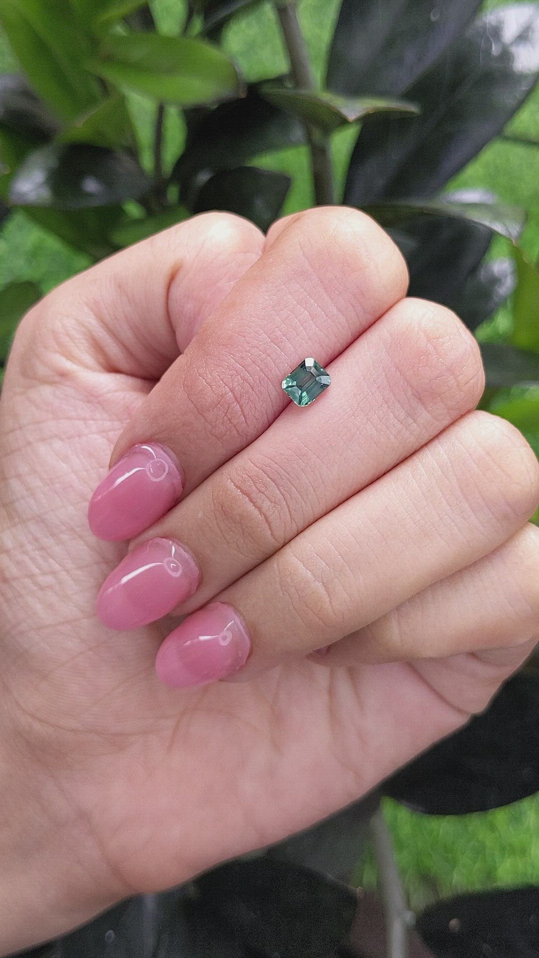 1.01 Ct. Green Sapphire from Madagascar Size Video