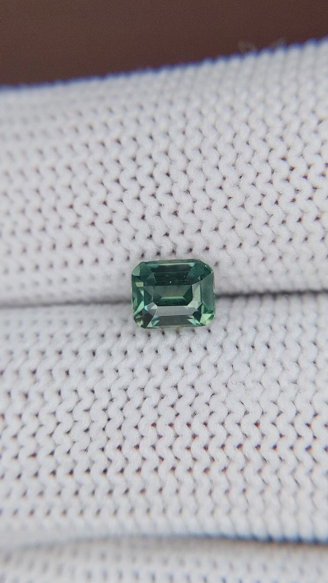 1.01 Ct. Green Sapphire from Madagascar Size Video