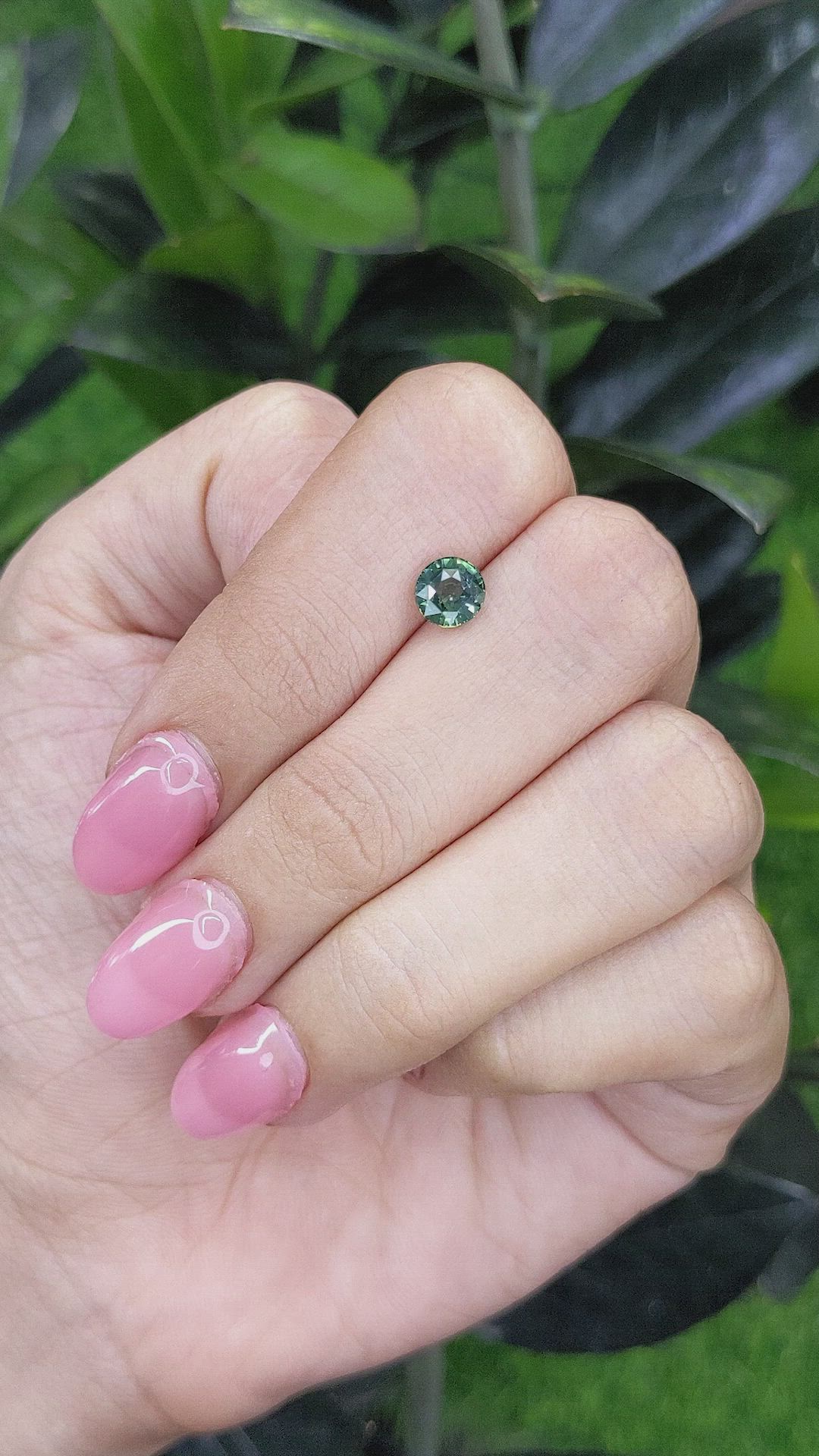 1.10 Ct. Bluish Green Sapphire from Madagascar Size Video