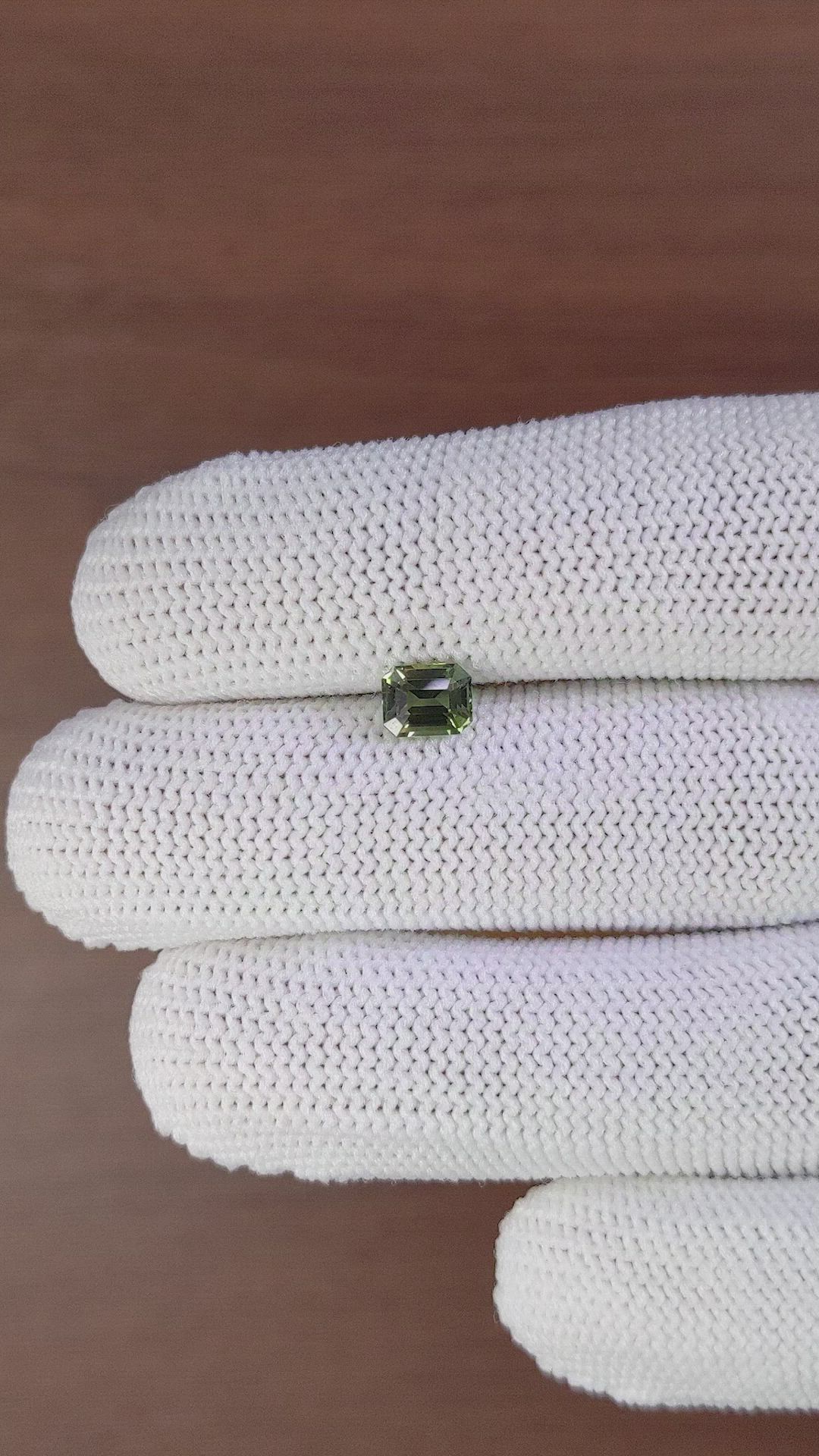 0.94 Ct. Green Sapphire from Madagascar Size Video