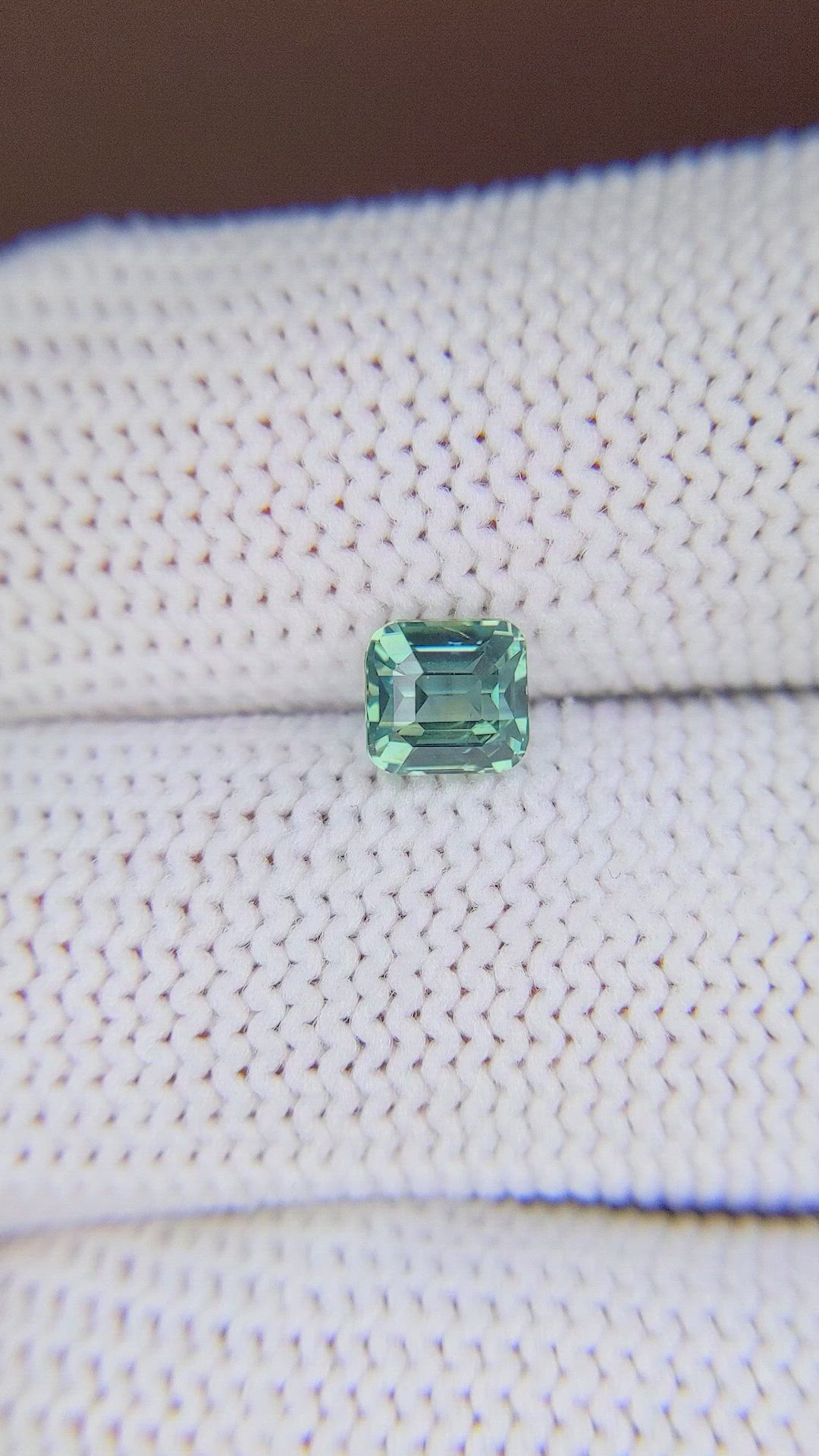 1.05 Ct. Bluish Green Sapphire from Madagascar Size Video