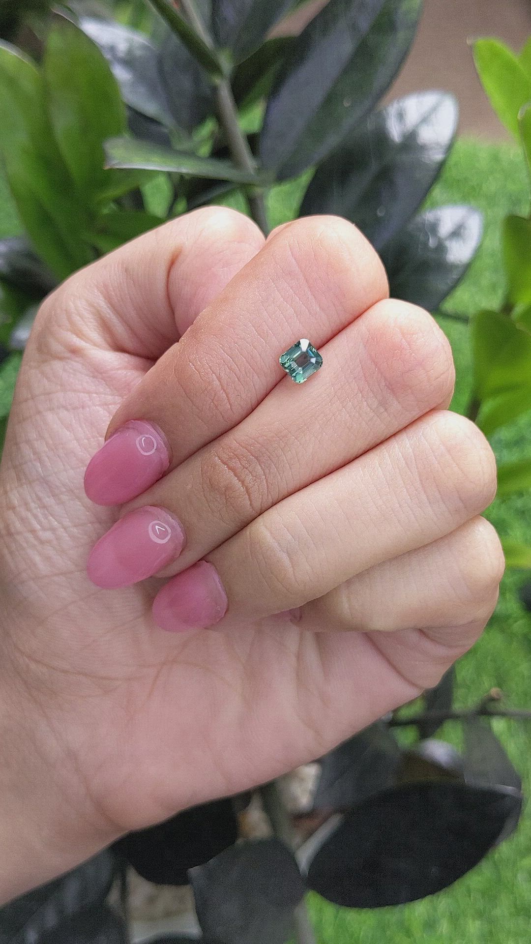 1.05 Ct. Bluish Green Sapphire from Madagascar Size Video