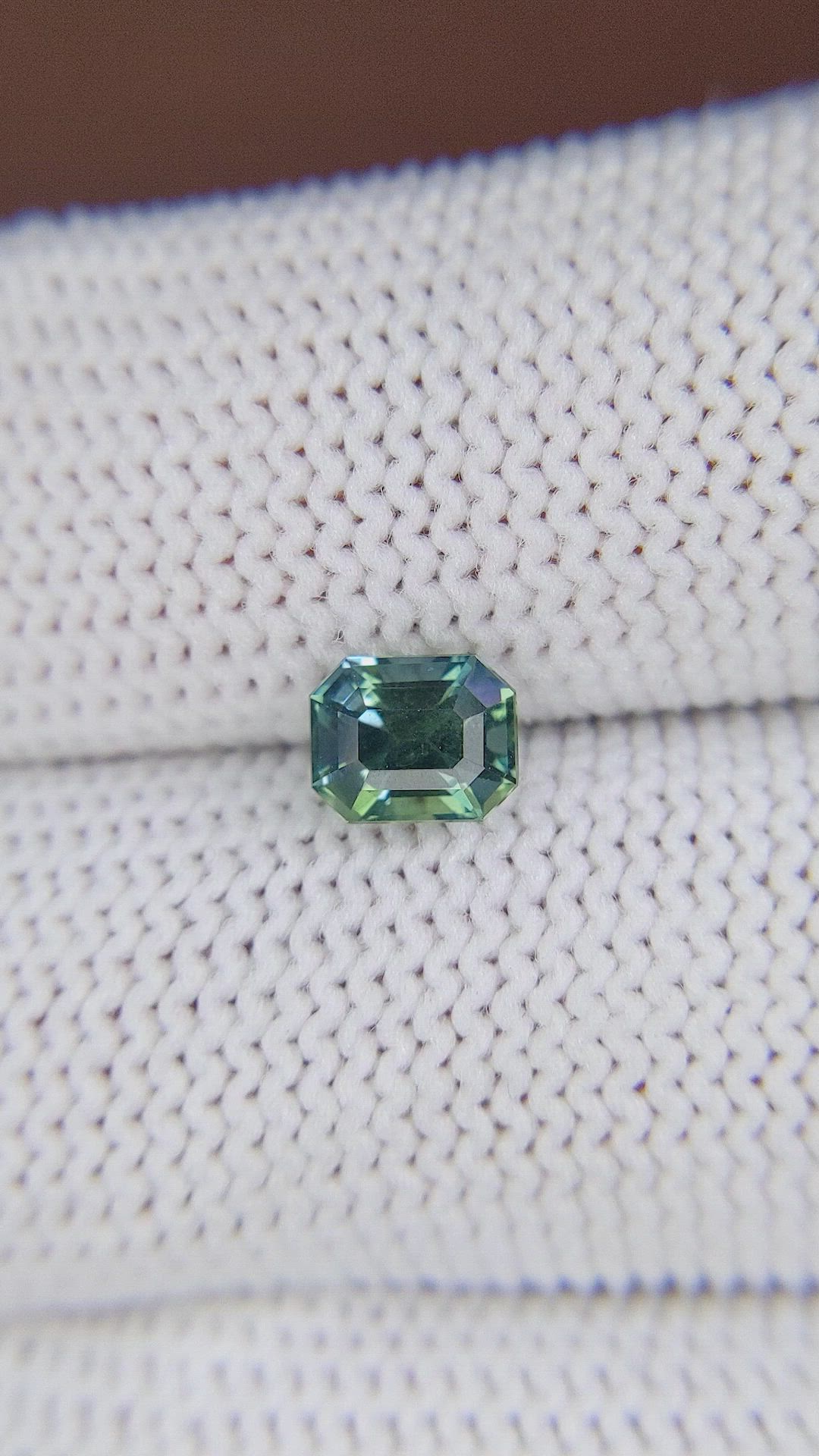 1.08 Ct. Bluish Green Sapphire from Madagascar Size Video