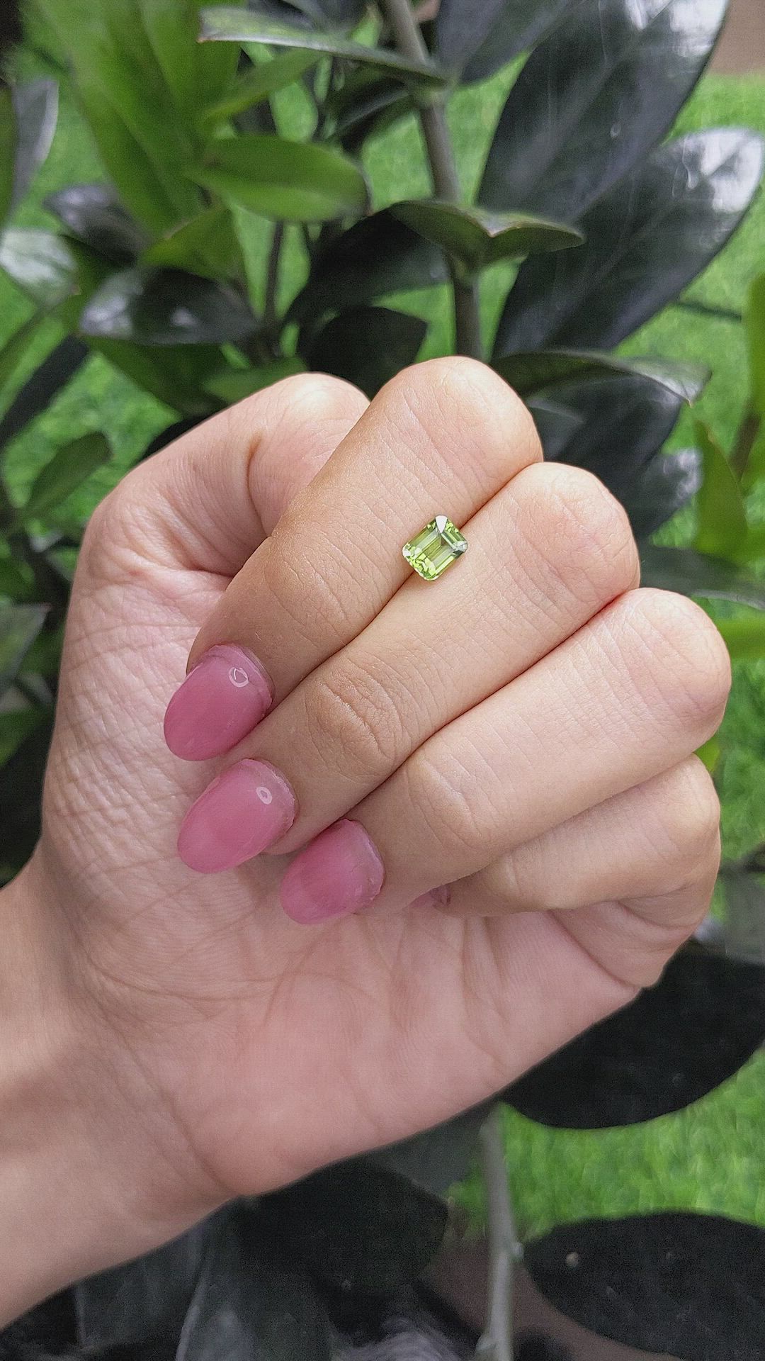 1.11 Ct. Yellowish Green Sapphire from Madagascar Size Video