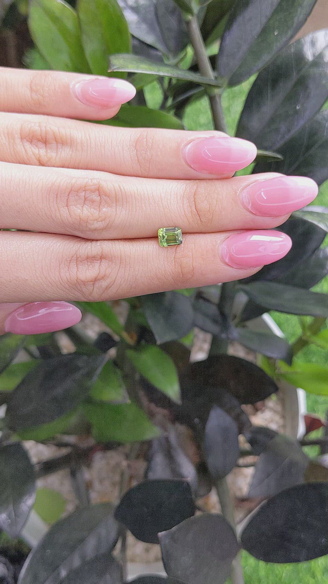 1.11 Ct. Yellowish Green Sapphire from Madagascar Size Video